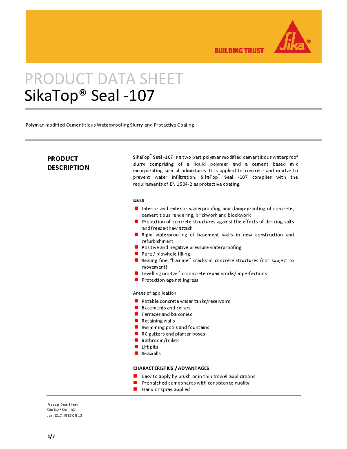 Sikatop-seal-107 - Module - Product Data Sheet SikaTop® Seal - Jun ...