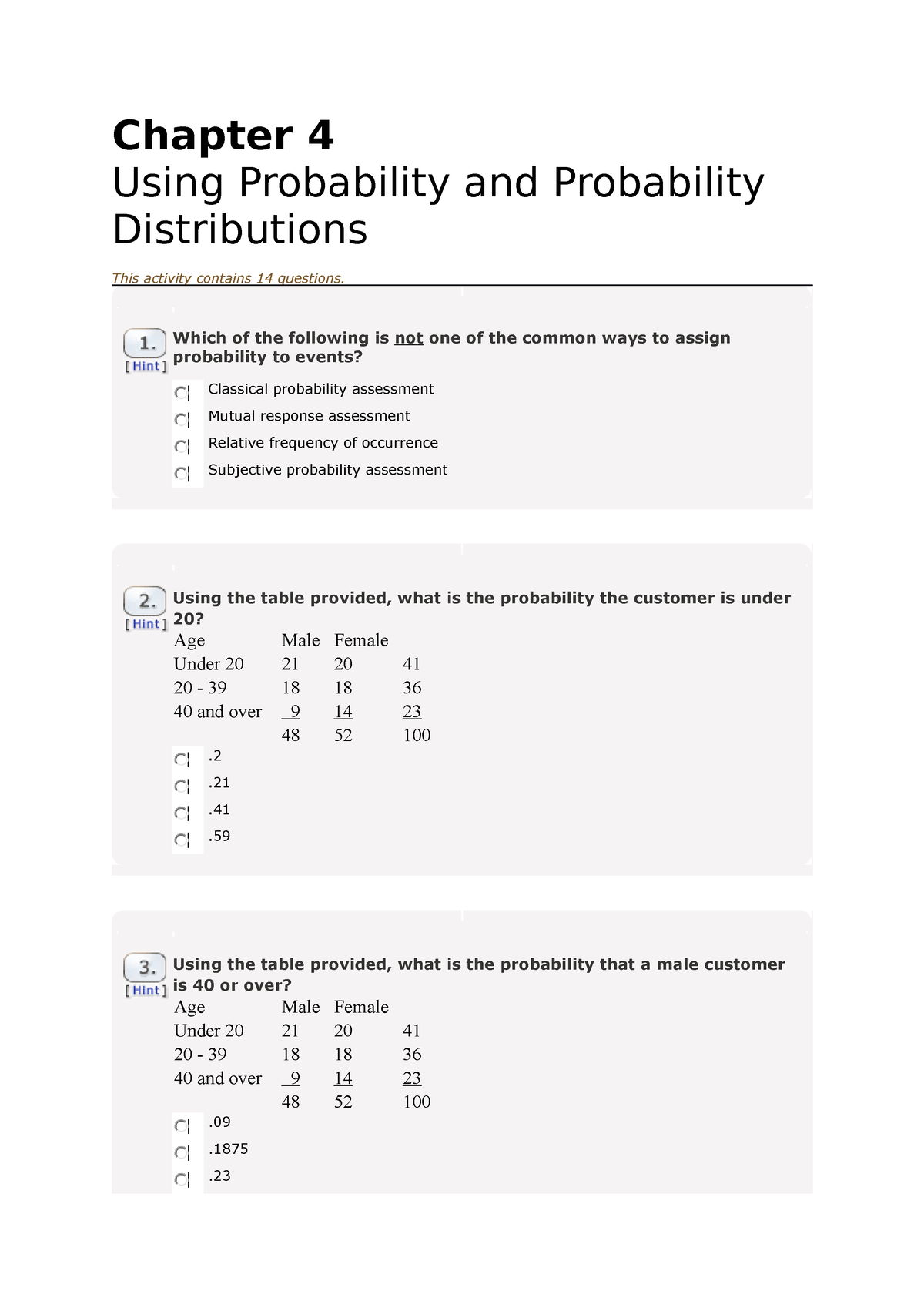 Chapter 4 - Hahahaha - Chapter 4 Using Probability And Probability ...