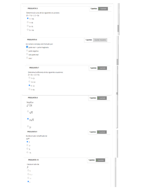 Actividad 1 Automatizada Algebra - Pregunta 1 1 De Puntos Sea El ...