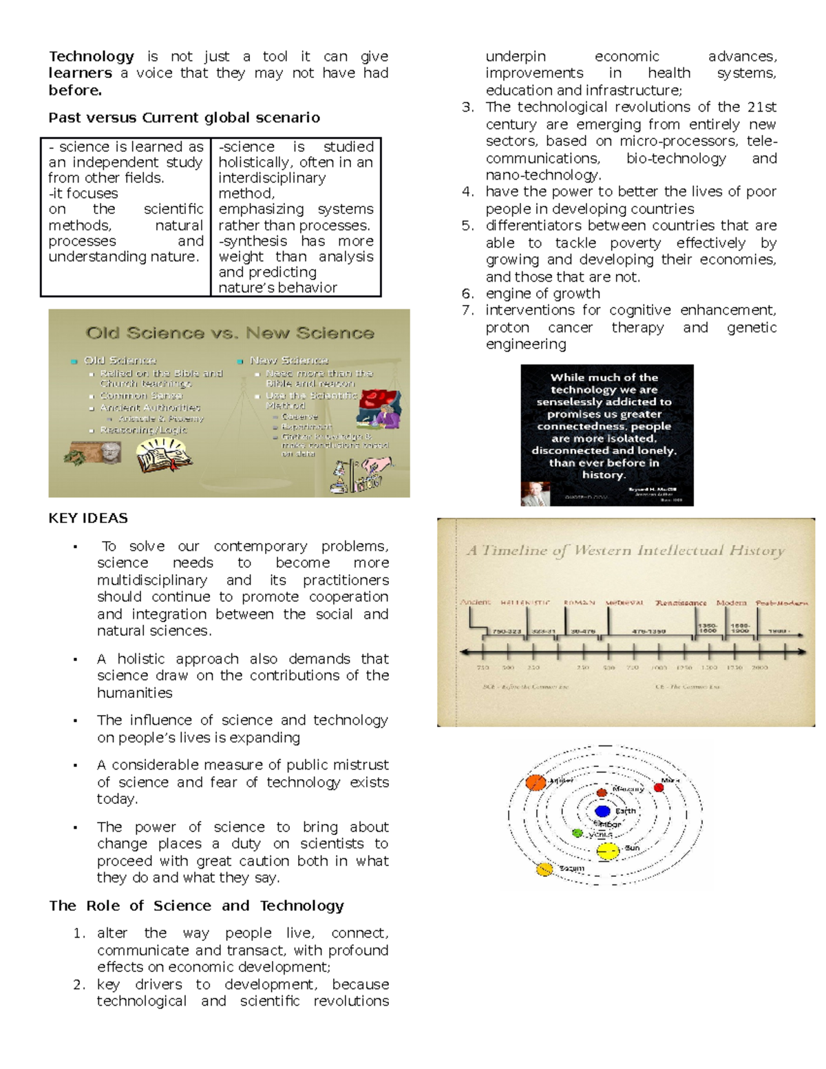 Science, Technology and Society Lecture Notes - Technology is not just ...