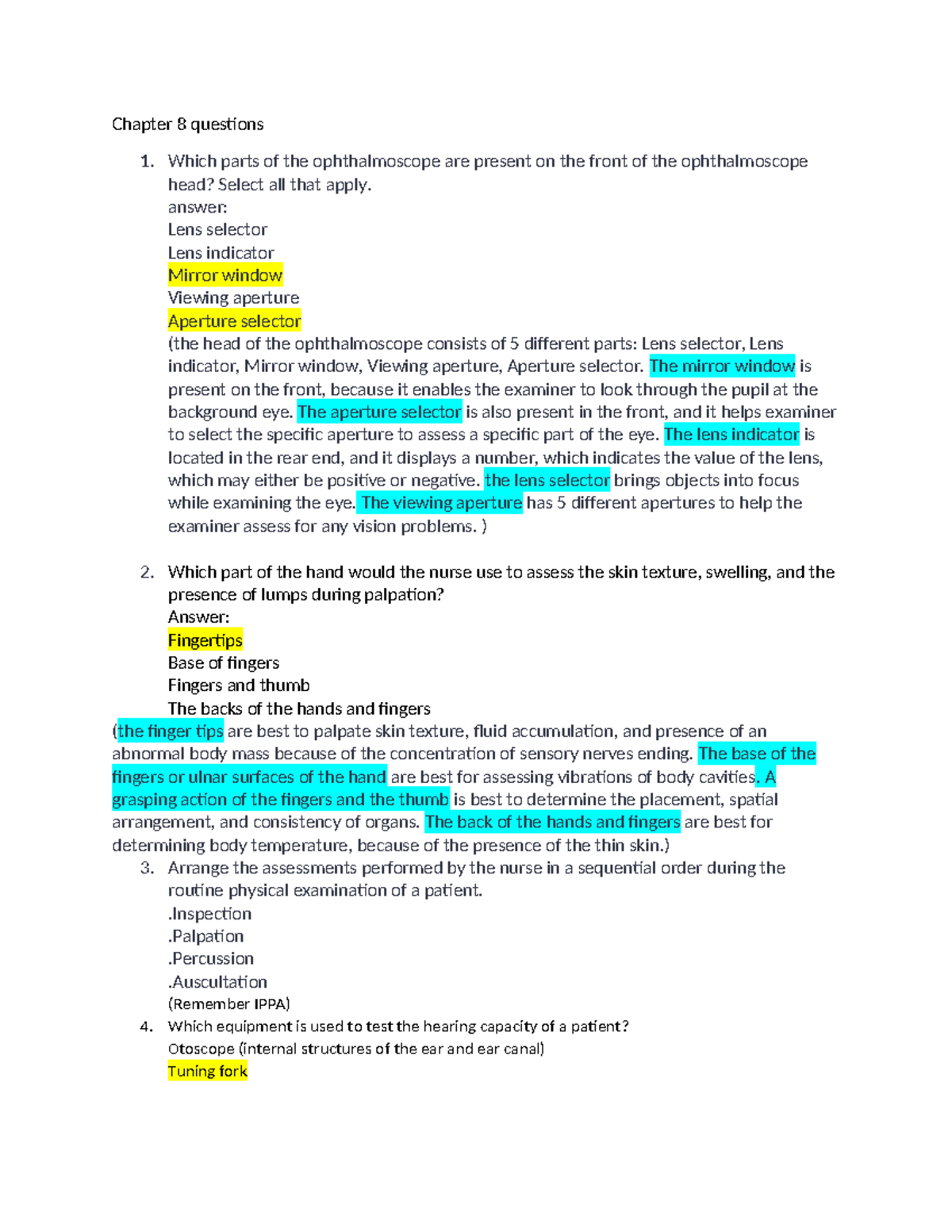 Chapter 8 questions sharepath Chapter 8 questions 1. Which parts of