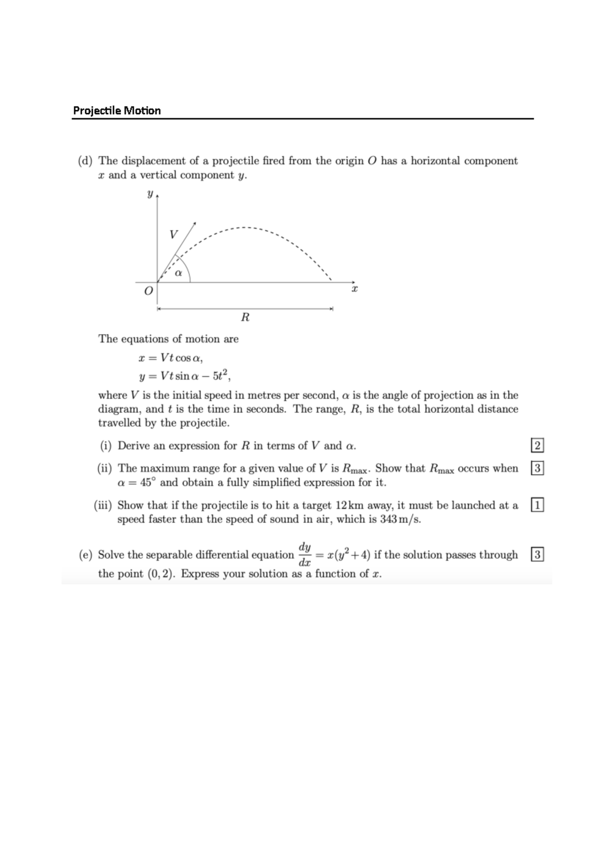 Projectile Motion - Physics Notes - PM - Studocu