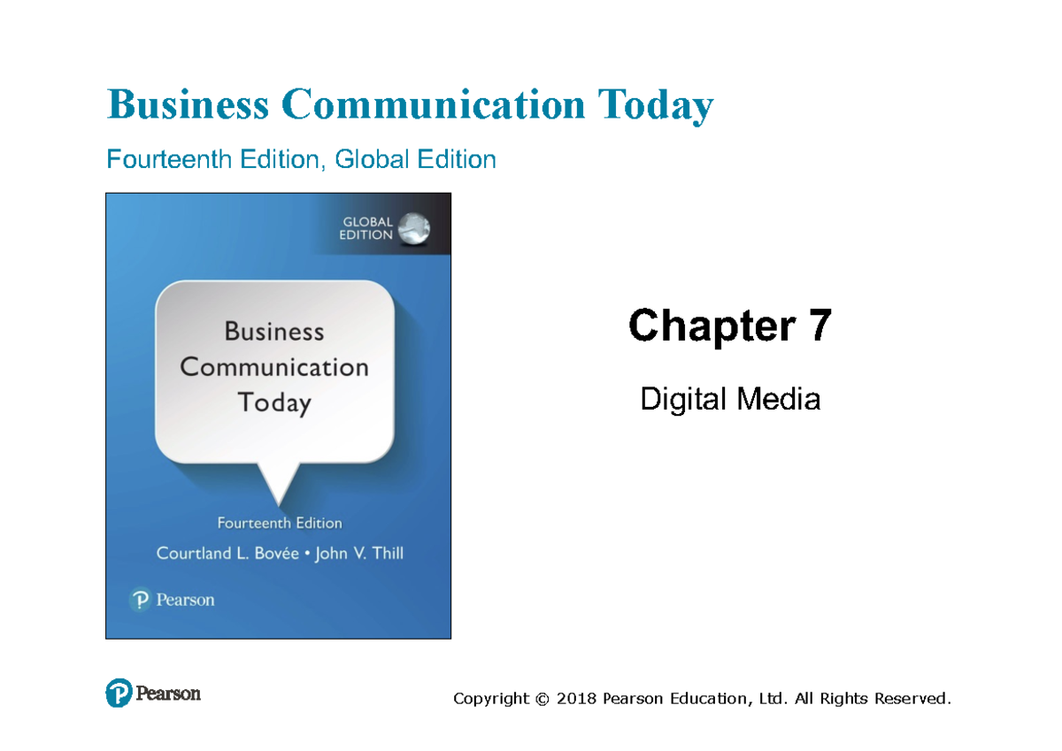 Notes Chapter 7 - Business Communication Today Fourteenth Edition ...