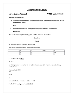 CS101 Midterm Solved MCQS By Junaid - 1 Drive Is An Example Of_______ A ...