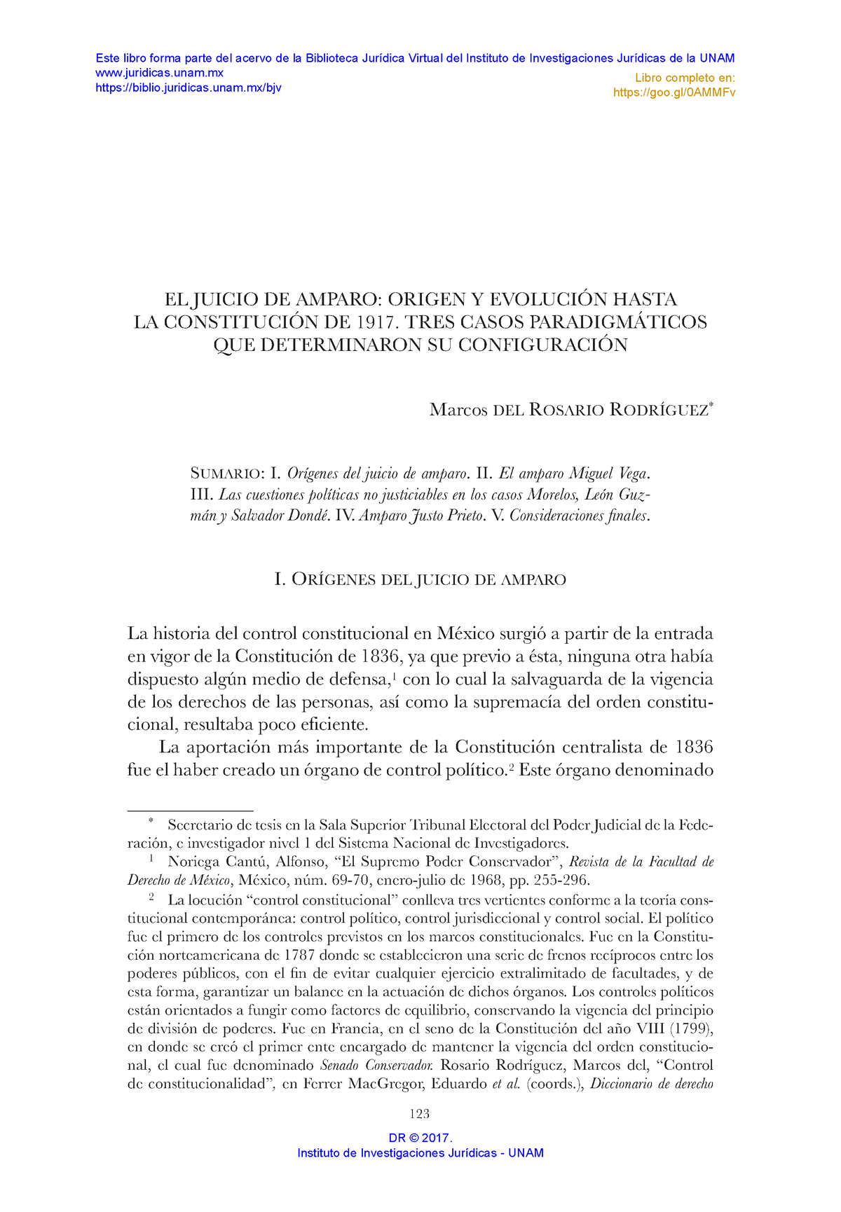 1. Antecedentes Del Jucio De Amparo Repaired - 123 EL JUICIO DE AMPARO ...