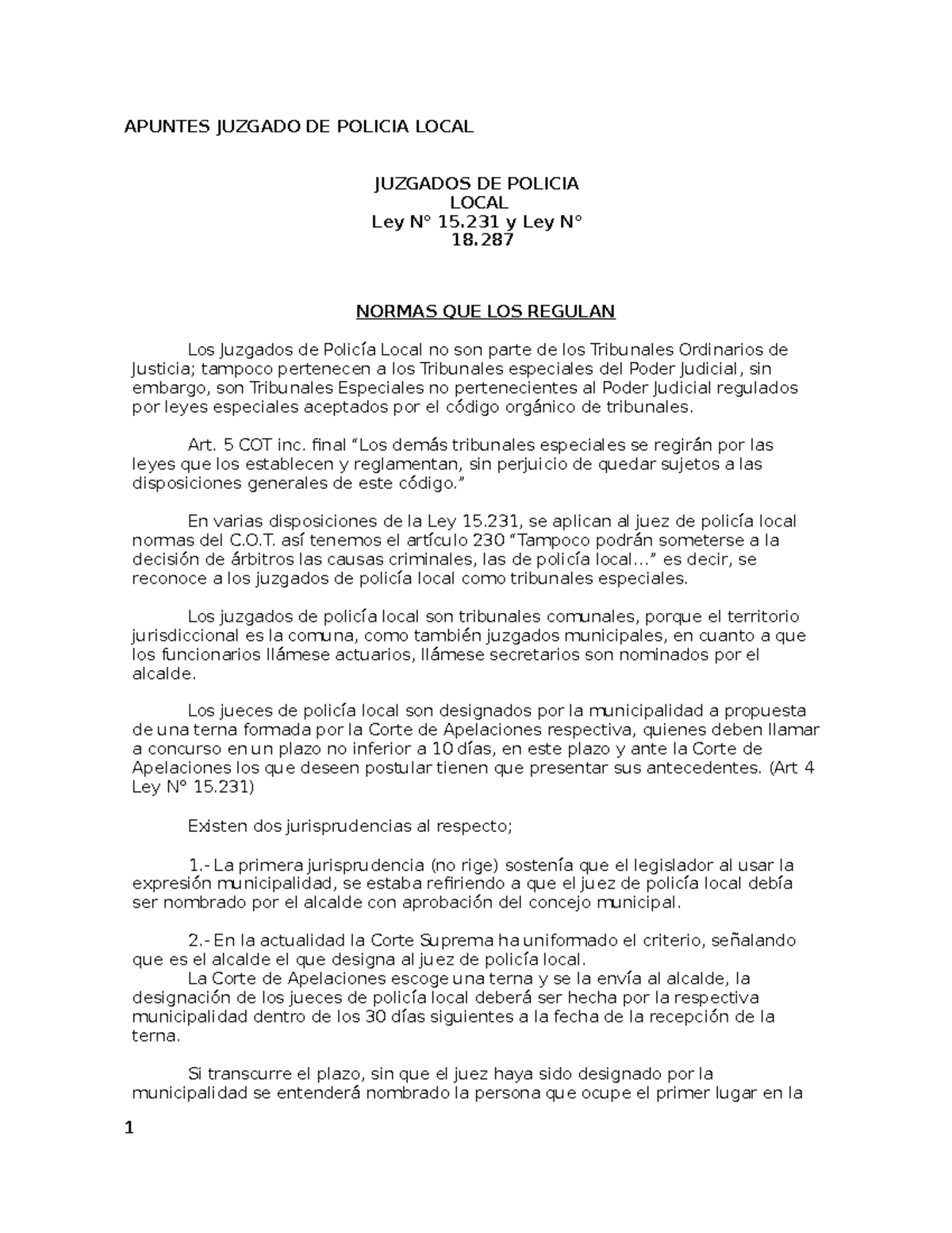 428631465 Apuntes Juzgado de Policia Local APUNTES JUZGADO DE POLICIA