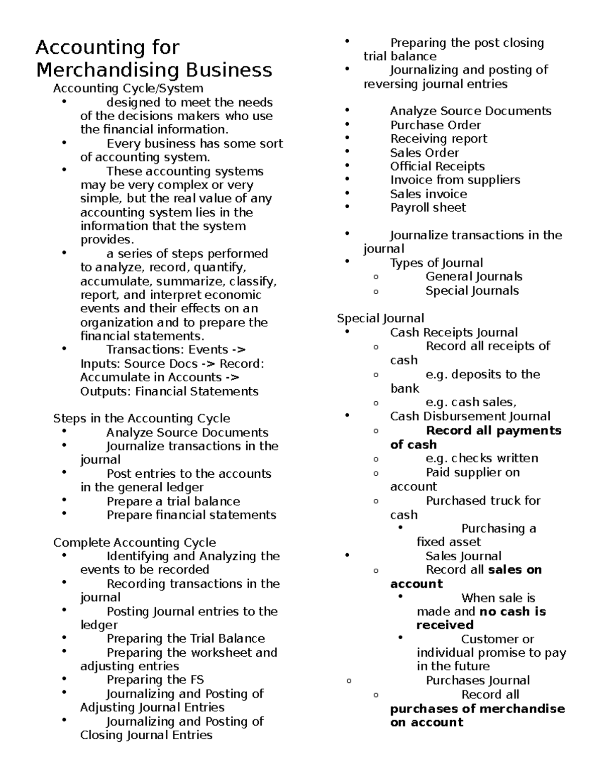 Accounting For Merchandising Business - Accounting For Merchandising ...