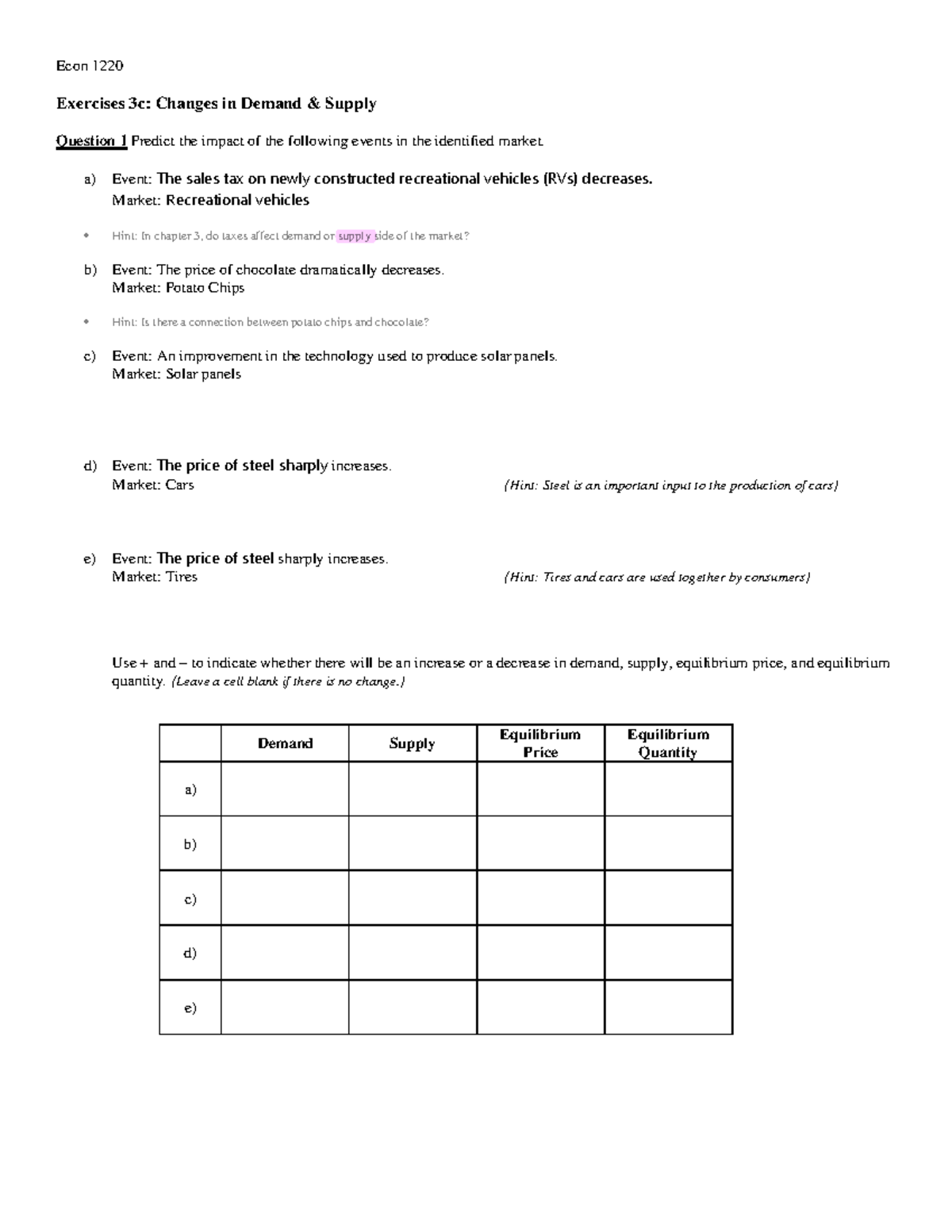 Exercises 3c (1220) - about Econ 1220 CH3 - Econ 1220 Exercises 3c ...