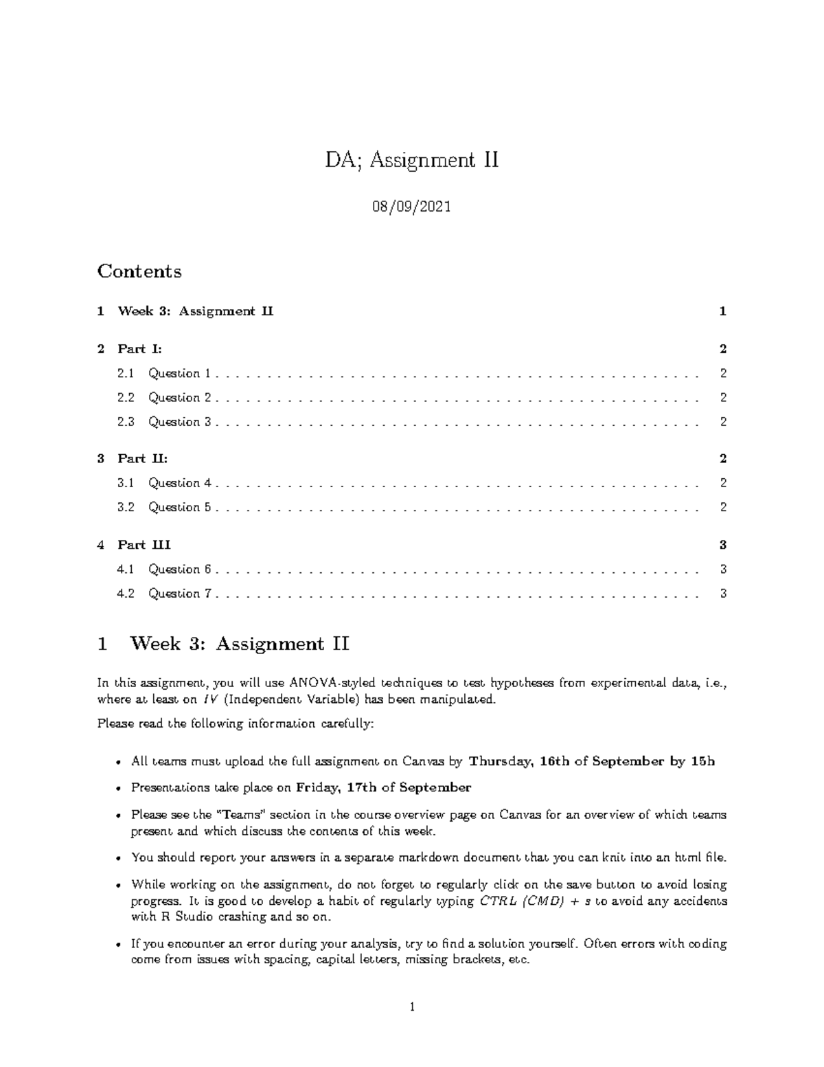 Assignment 2week3 Da Assignment Ii 08 09 Contents 1 Week 3 Assignment 2week3 Da Assignment Ii 08 09 Contents 1 Week 3