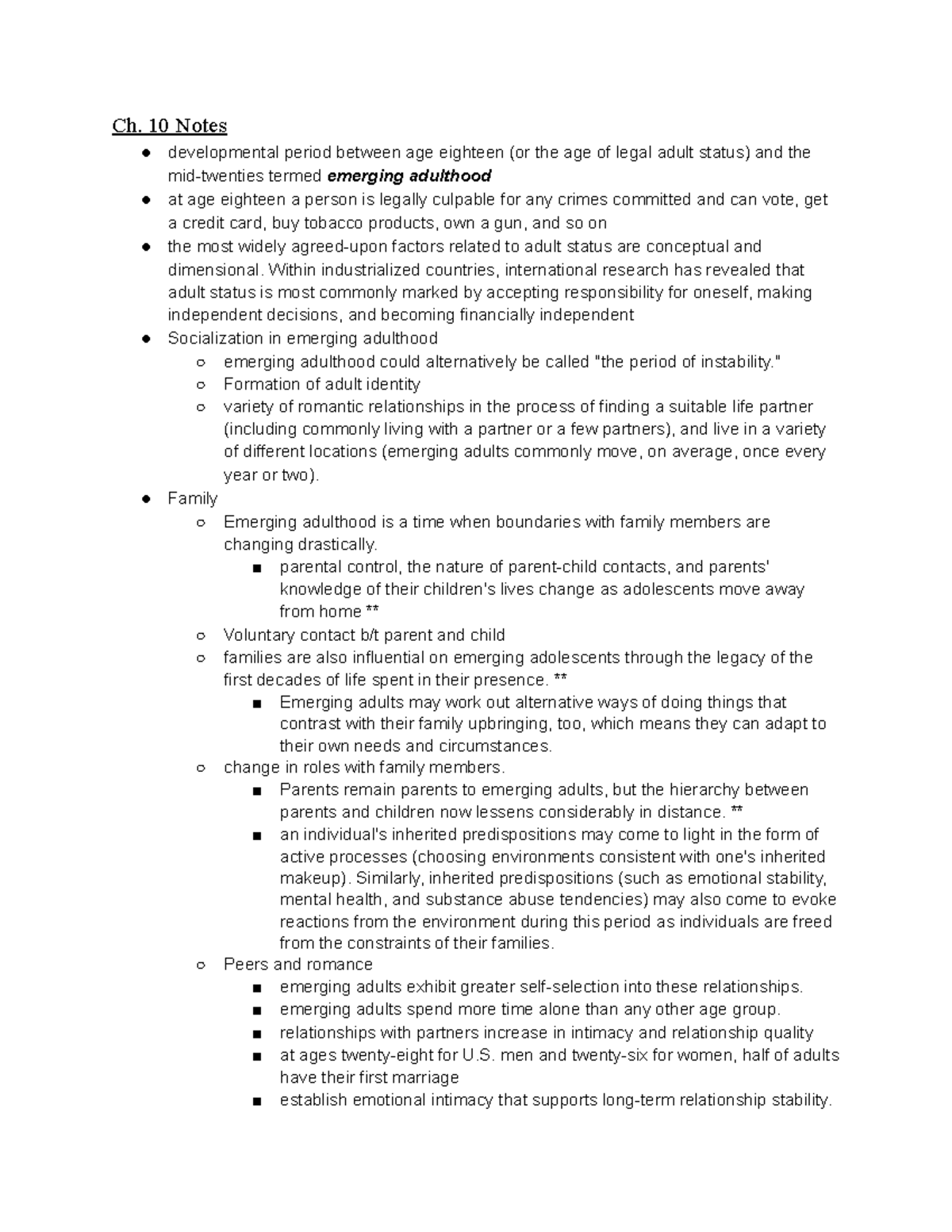 Ch. 10 Notes - online - Ch. 10 Notes developmental period between age ...