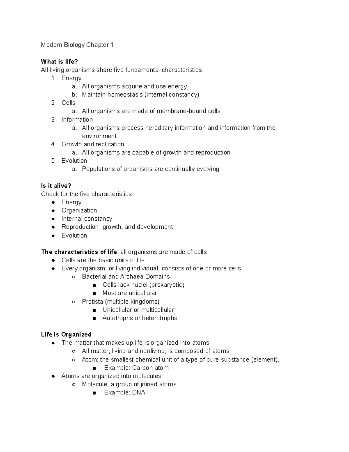 Field Notes  modern biology