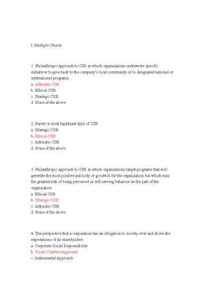 Good Governance And Social Responsibility Practice Questions ...