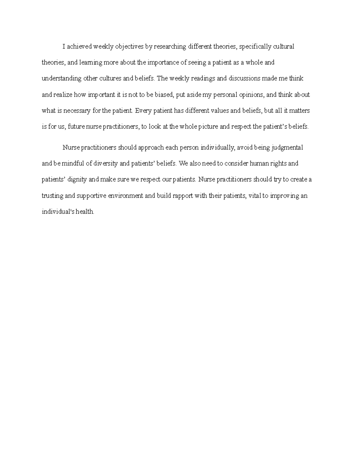 Week 6 reflection - I achieved weekly objectives by researching ...