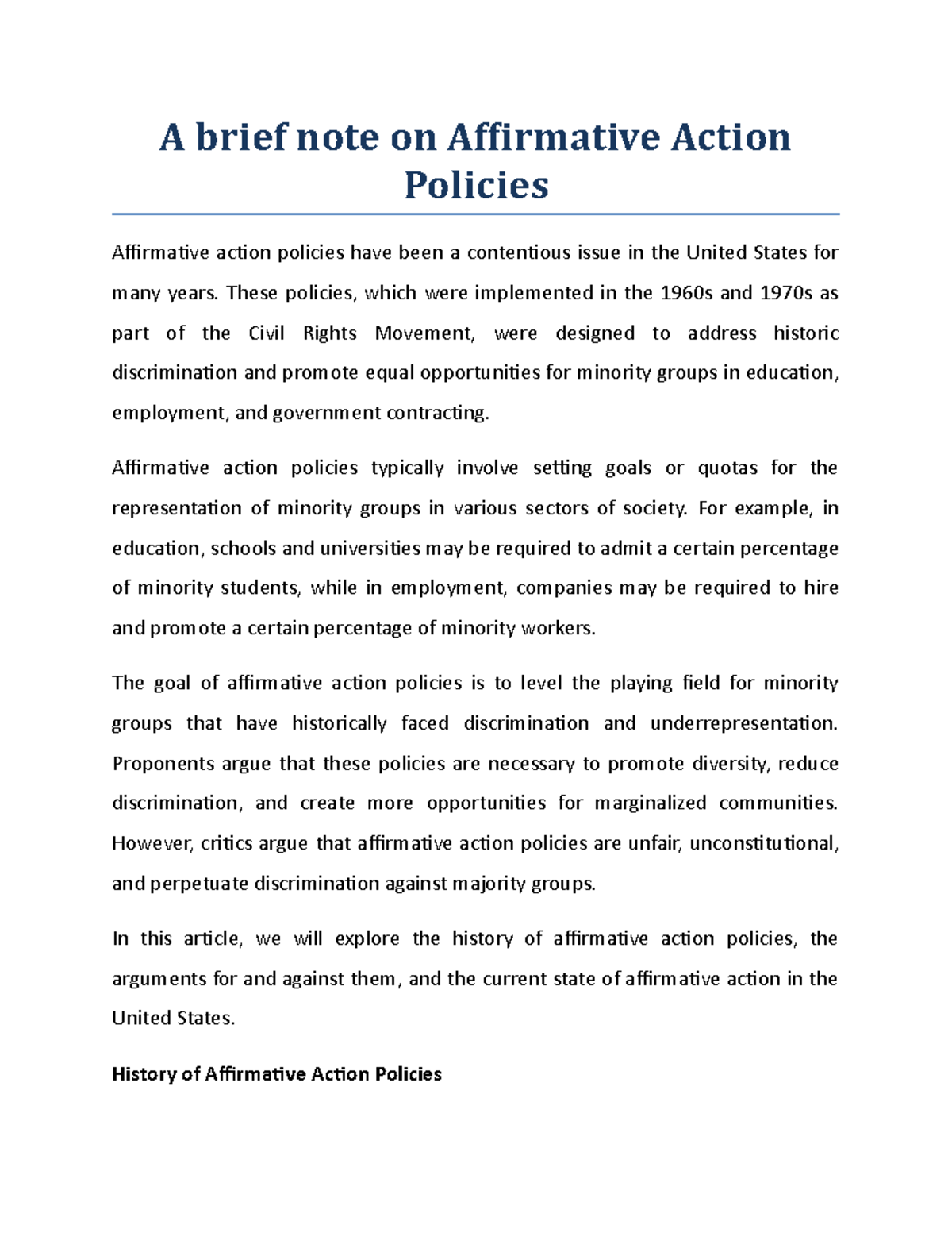 a-brief-note-on-affirmative-action-policies-a-brief-note-on