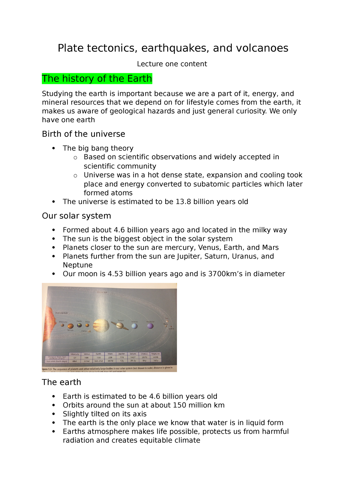 Topic 1 Notes - Introduction - Plate Tectonics, Earthquakes, And ...