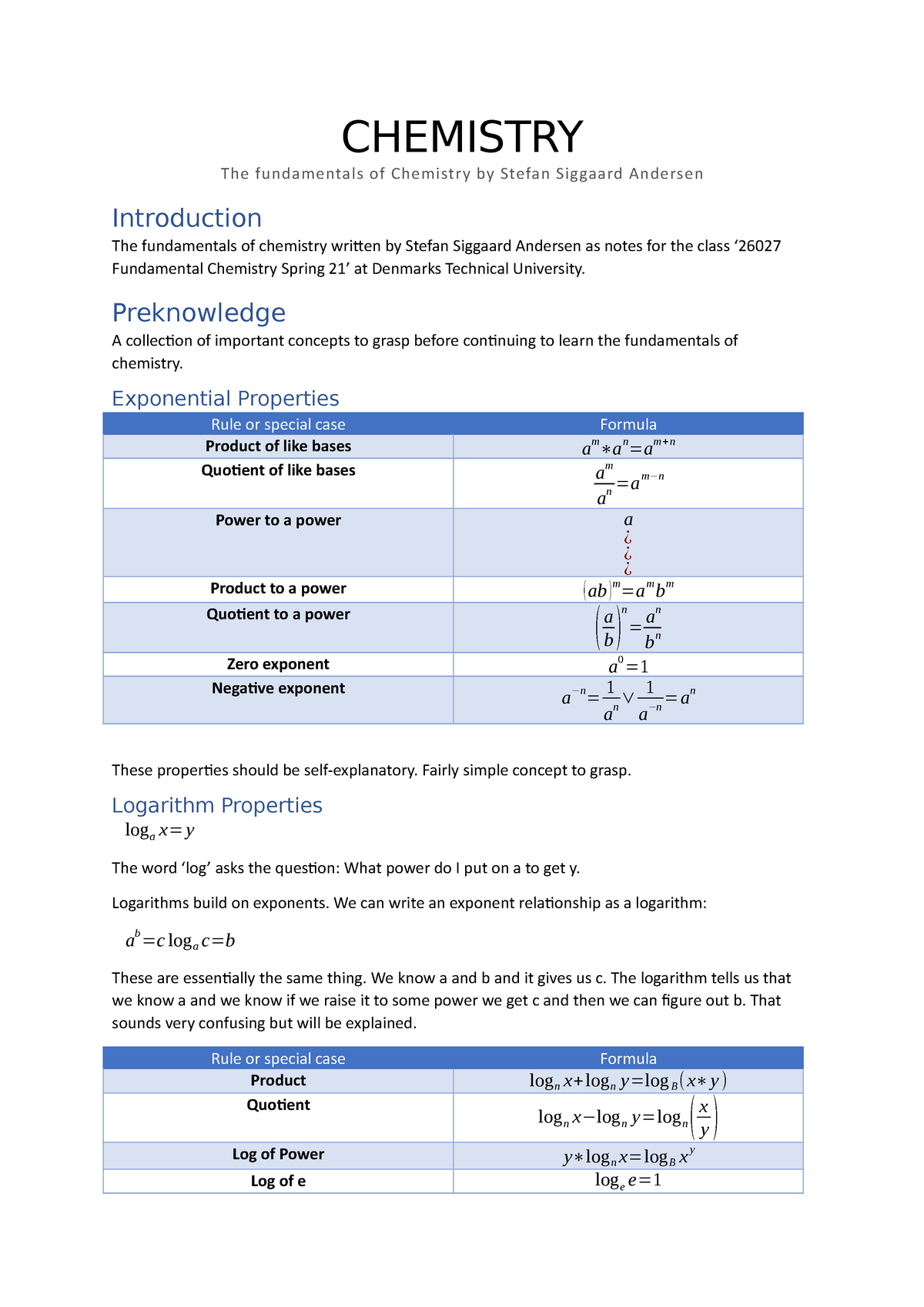 Chemistry Notes - Introductory Notes For Day 1 - CHEMISTRY The ...