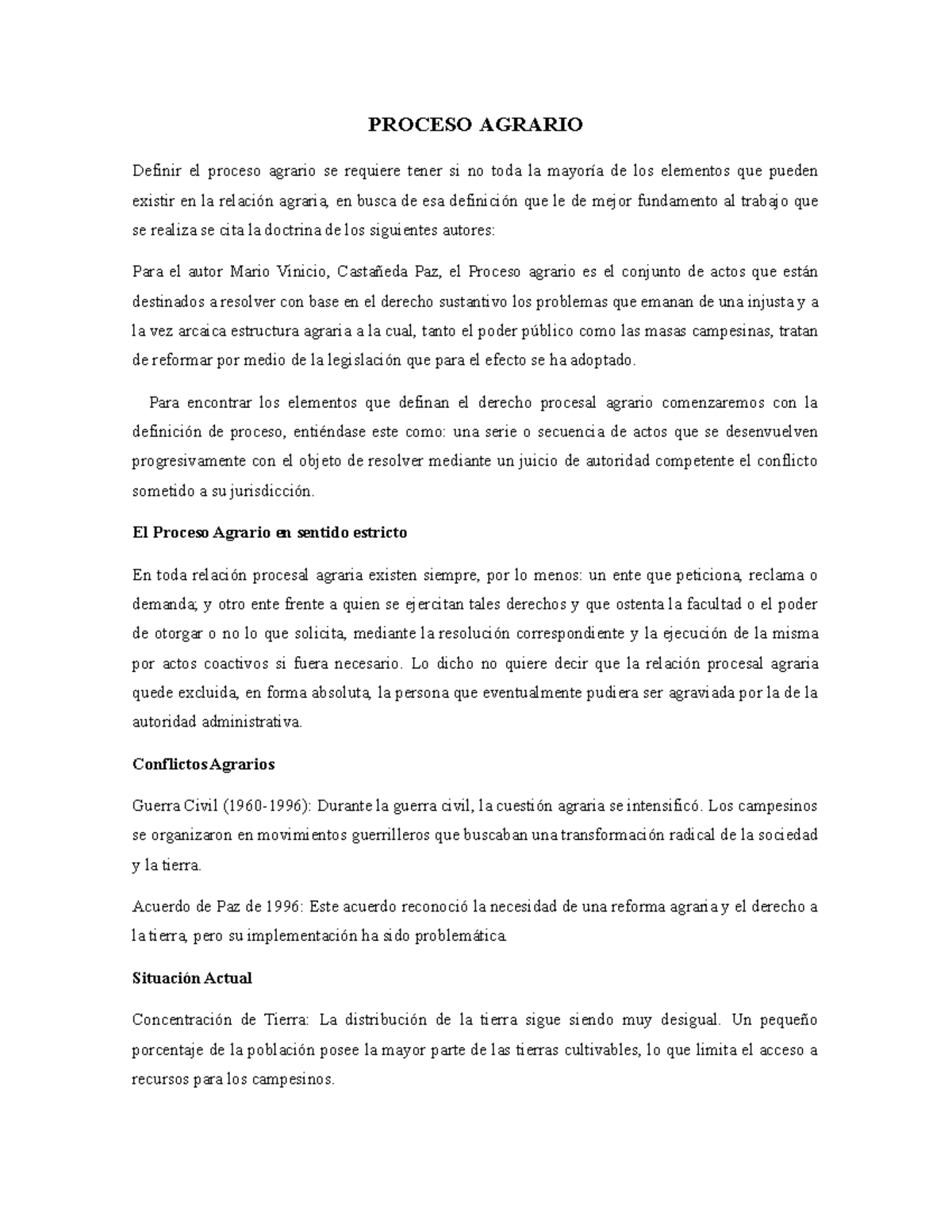 Proceso Agrario Reforma Agraria Derecho Procesal Agrario Proceso Agrario Definir El Proceso