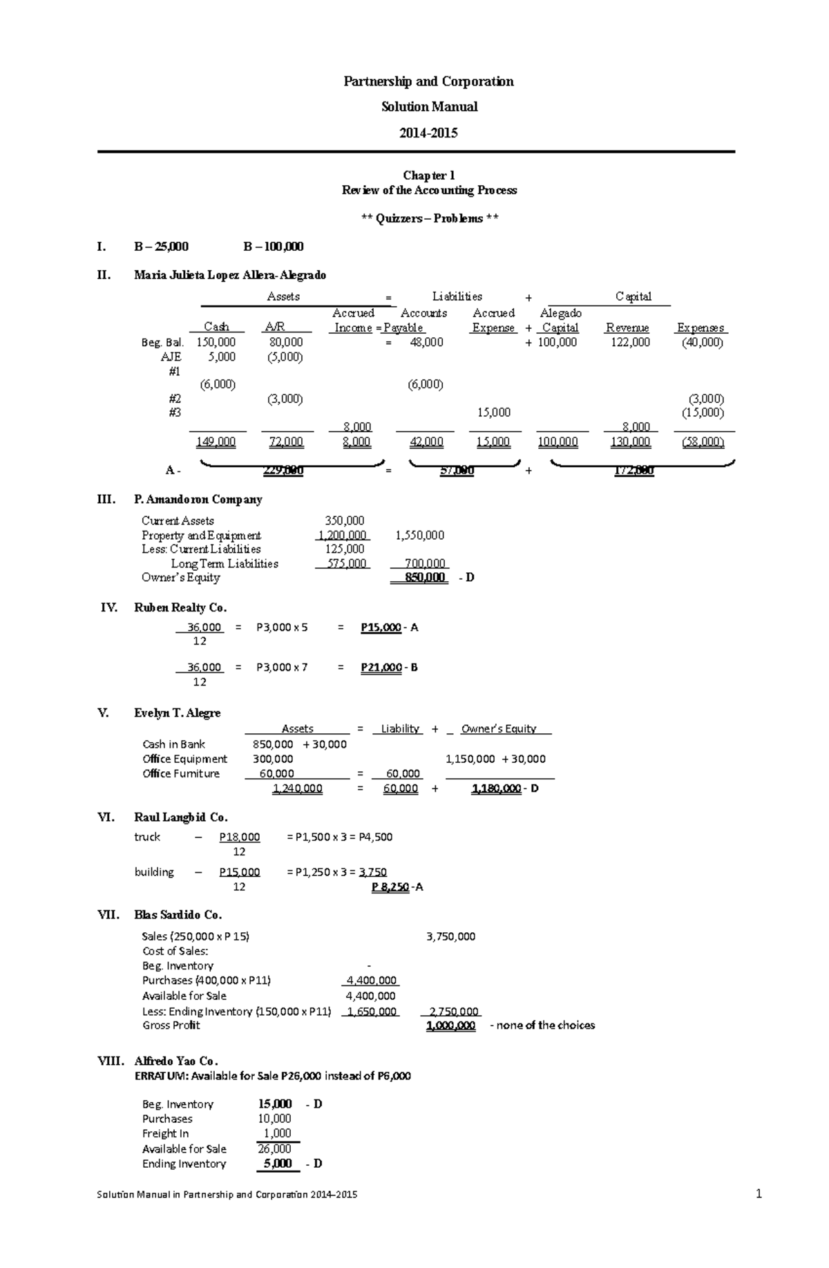 Pdf solution manual partnership amp corporation 2014 2015 pdf ...