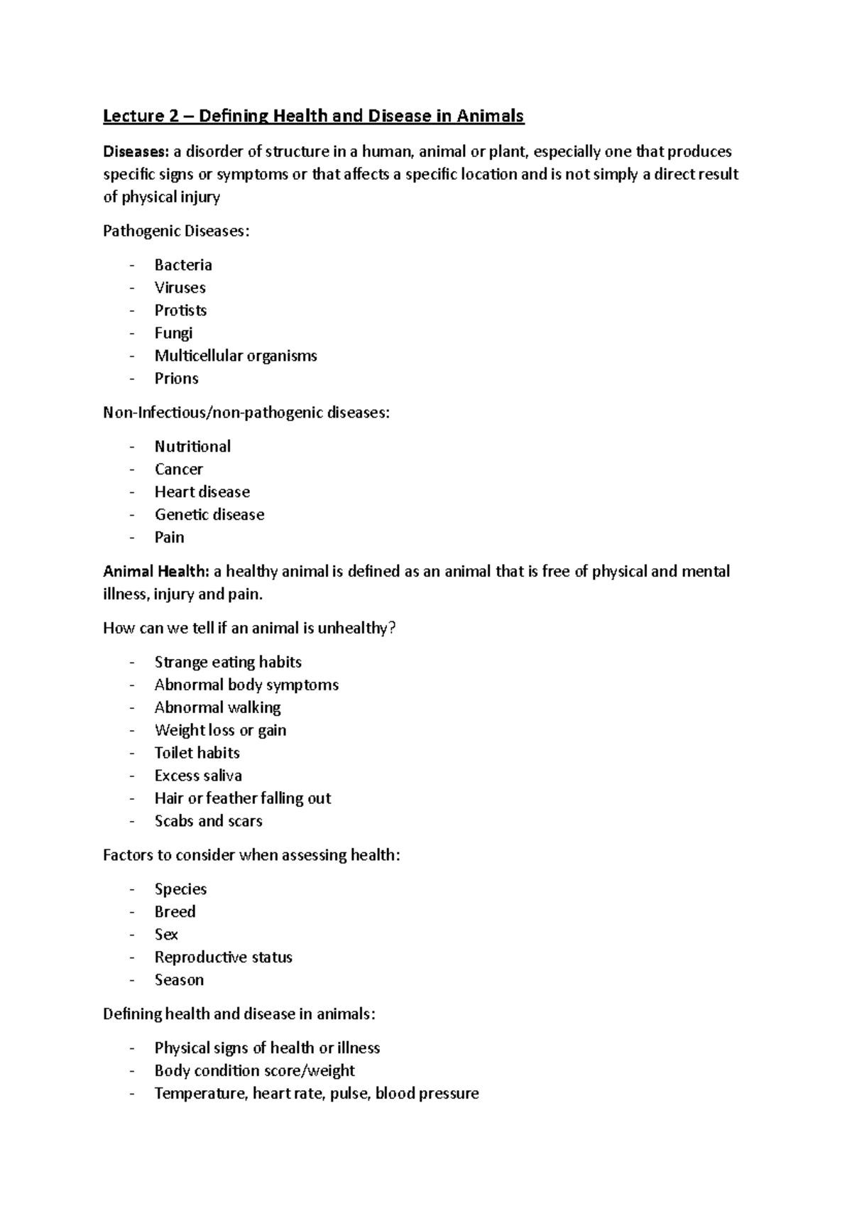 final-exam-notes-lecture-2-defining-health-and-disease-in-animals