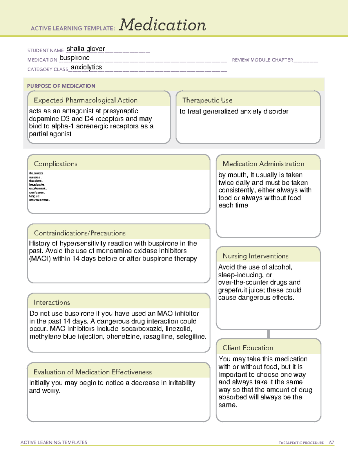 Active Learning Template medication (11) - ACTIVE LEARNING TEMPLATES ...