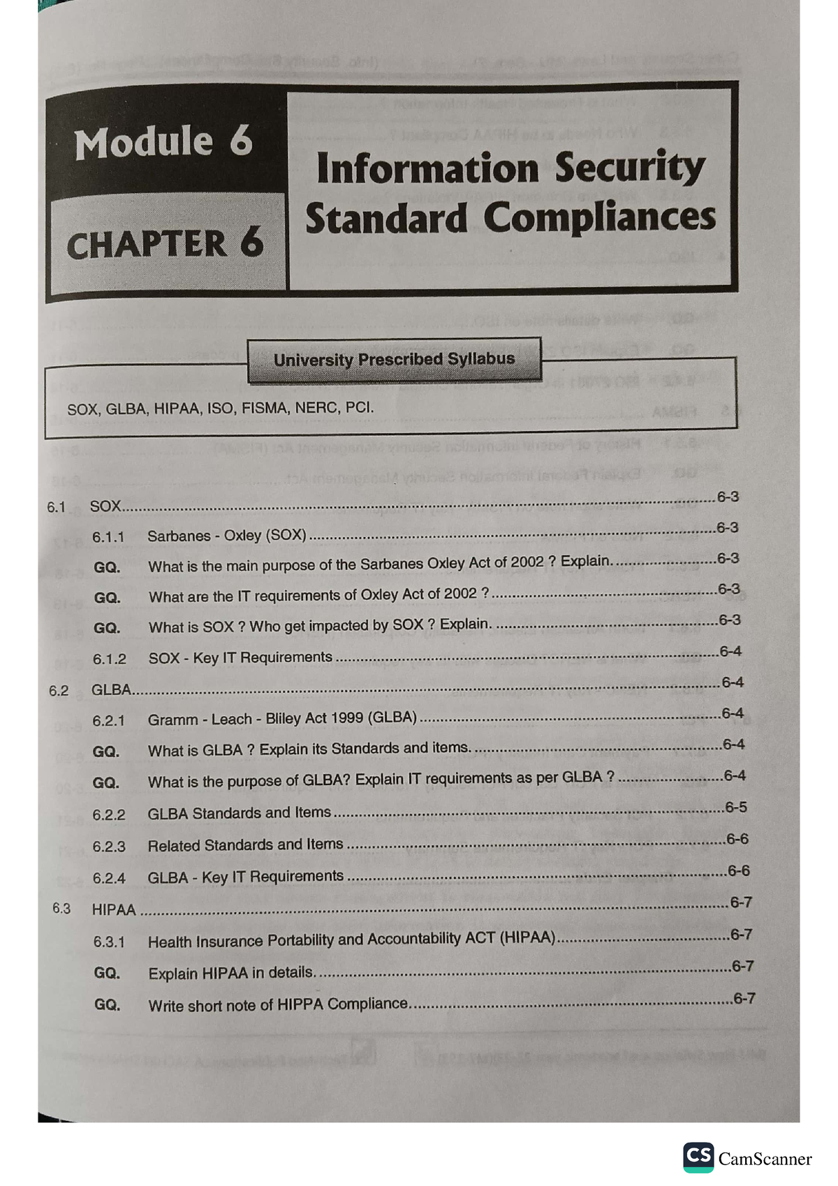 Module-6 (Information Security Standard Compliance) - Cyber Security ...