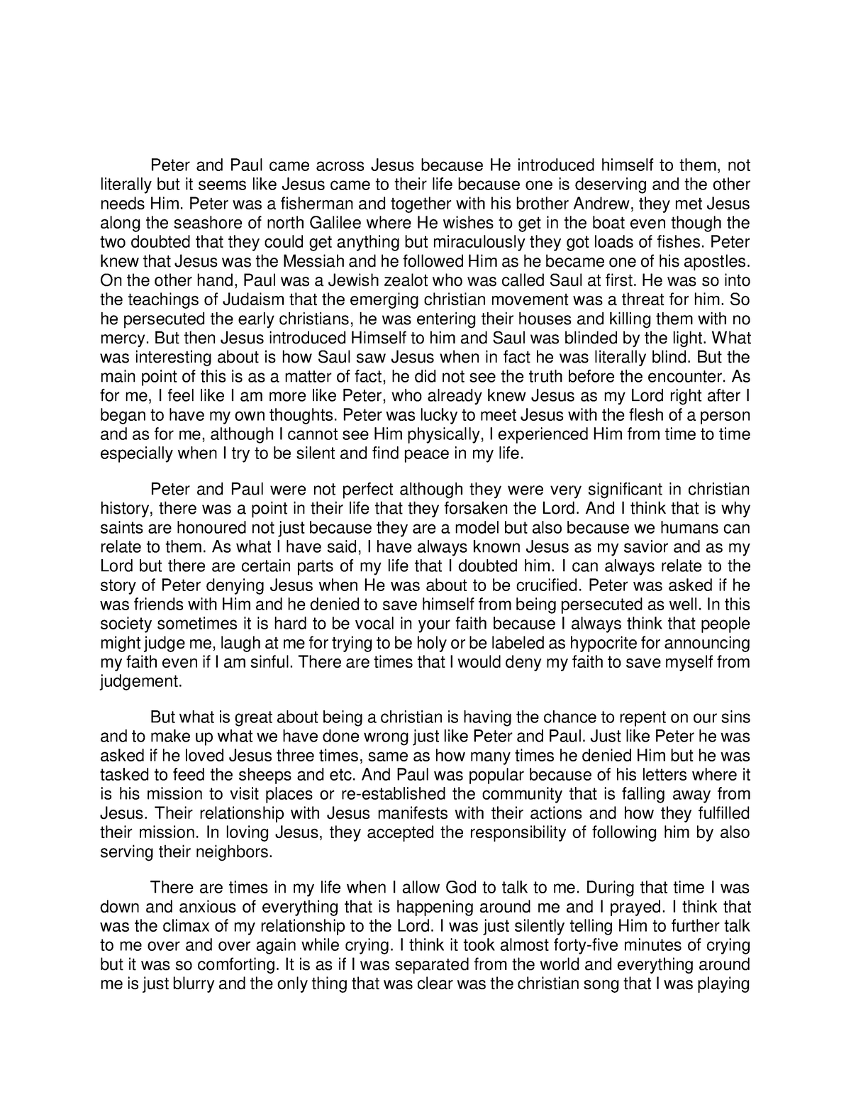 Peter AND PAUL - essay - Peter and Paul came across Jesus because He ...