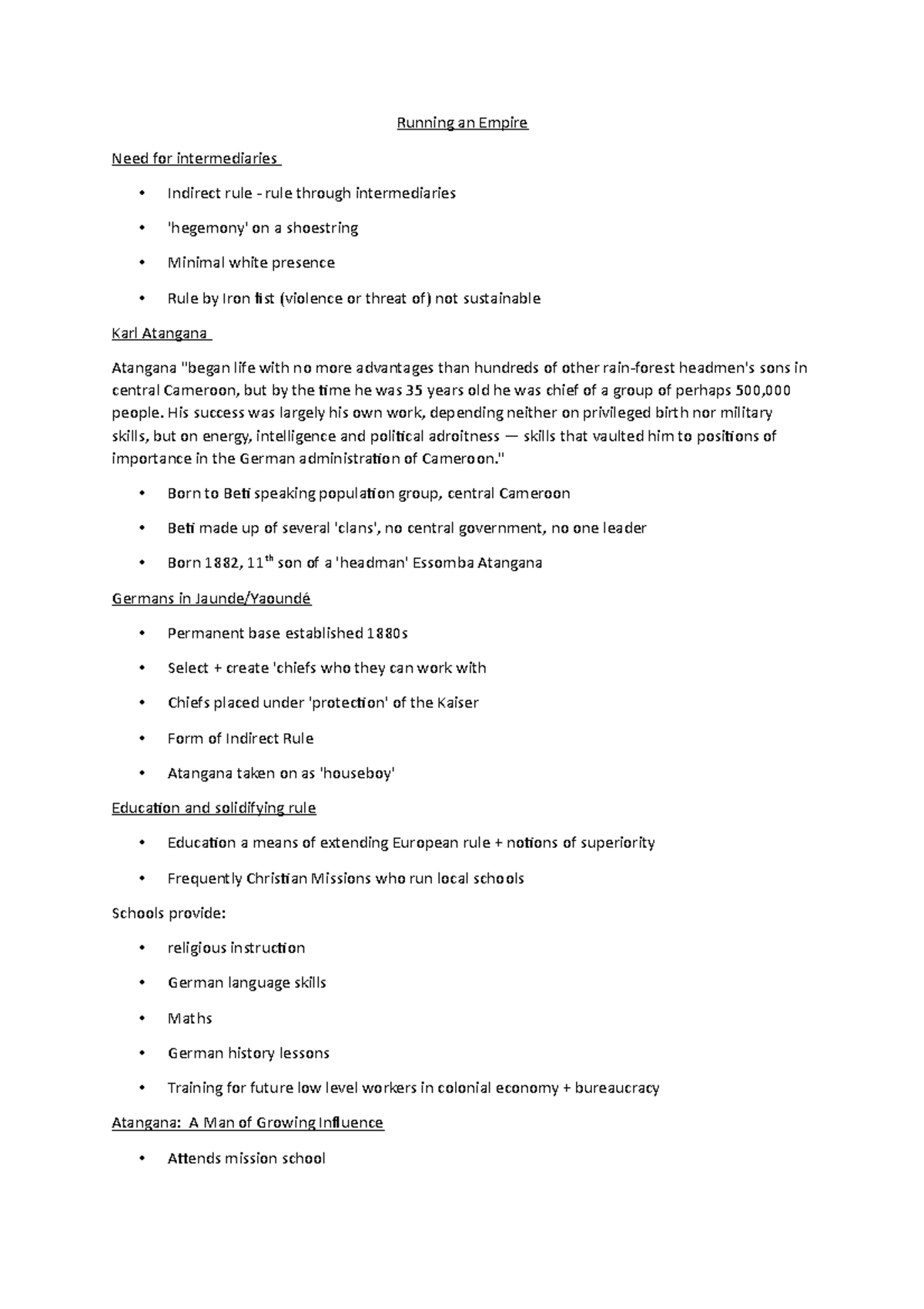 Running an Empire Empires and Encounters Running an Empire Need for