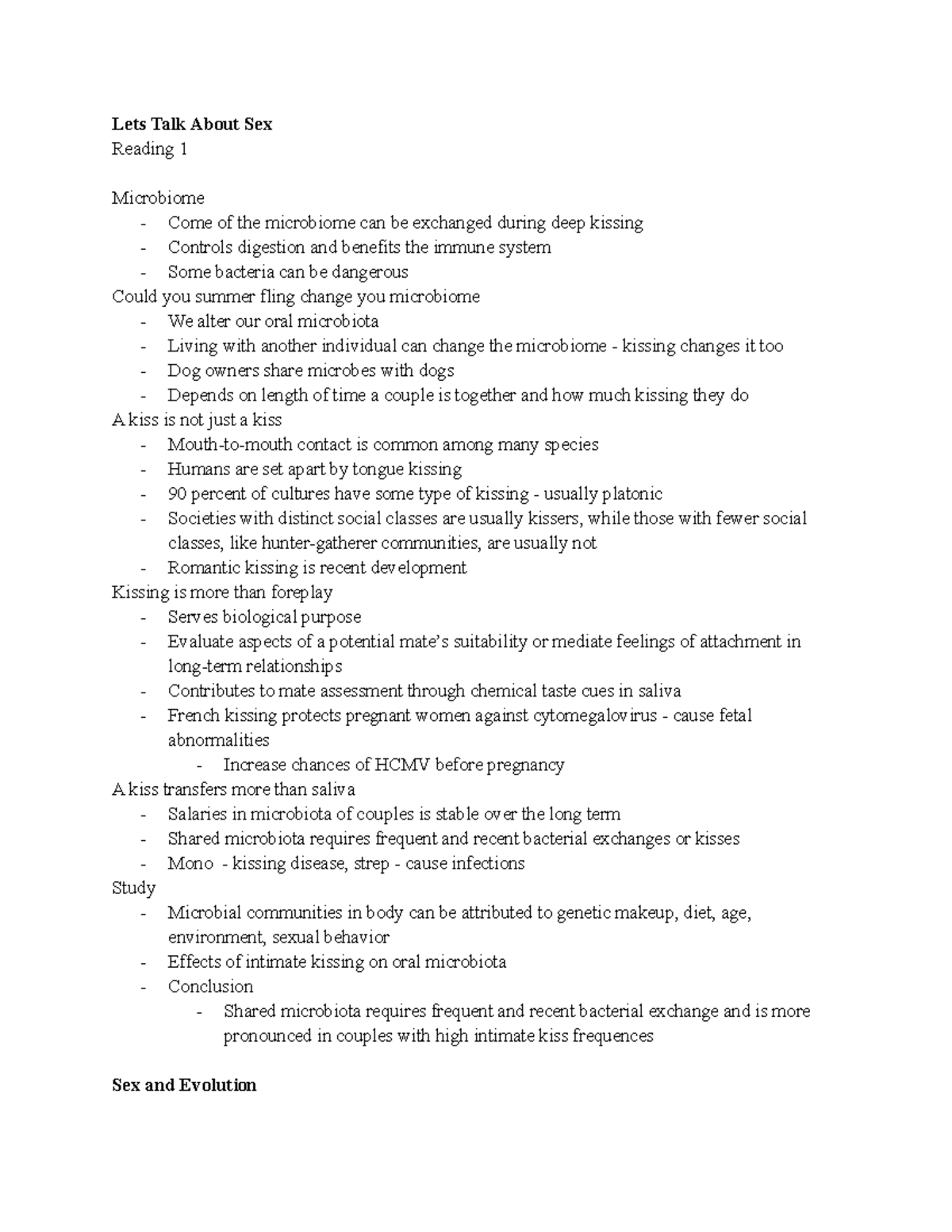 Human Sex Reading Notes 1 Lets Talk About Sex Reading 1 Microbiome Come Of The Microbiome