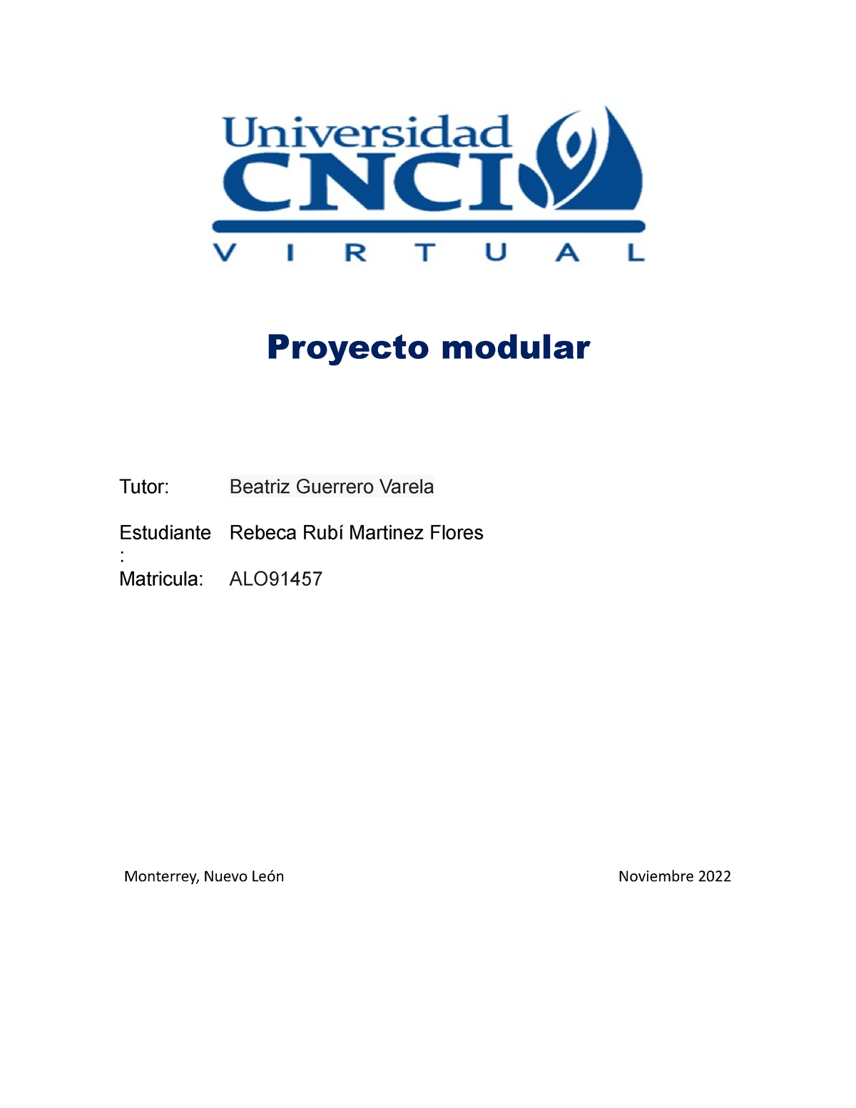 Proyecto modular - razonamiento matematico - Proyecto modular Monterrey ...