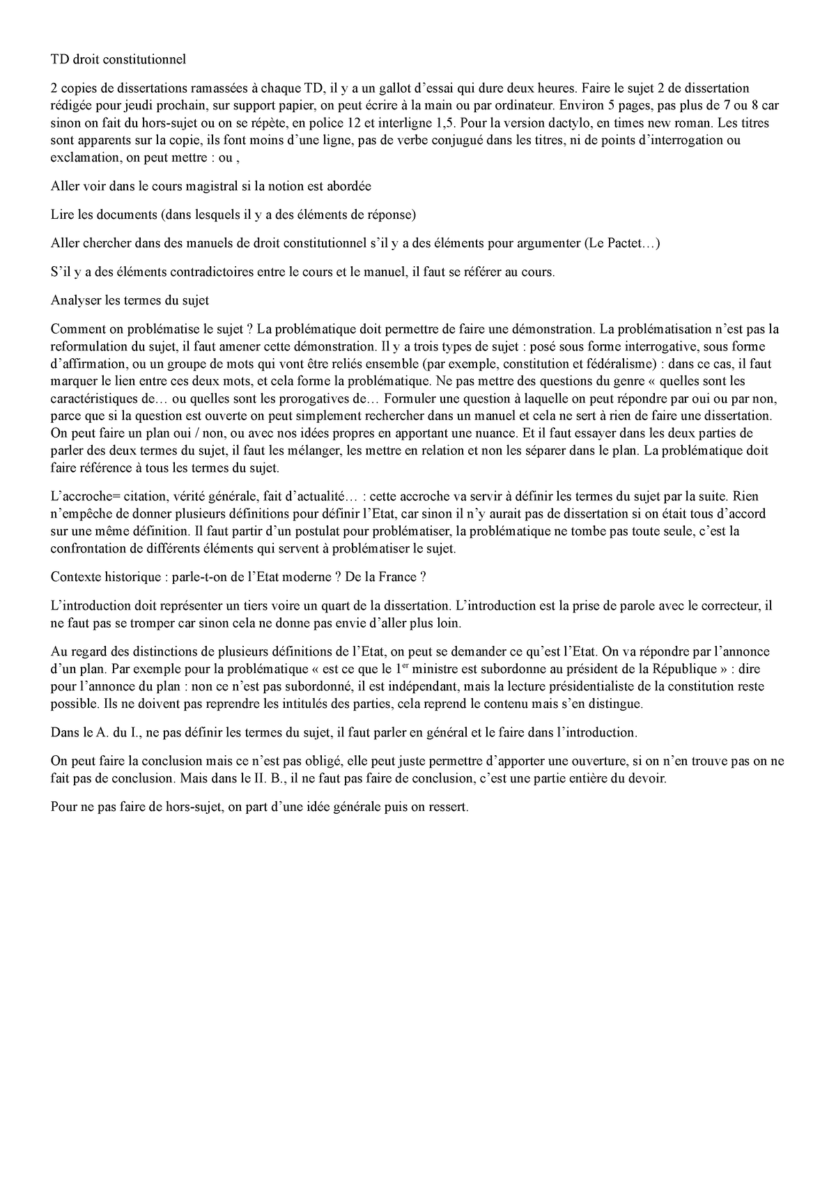 exemple de dissertation juridique pdf