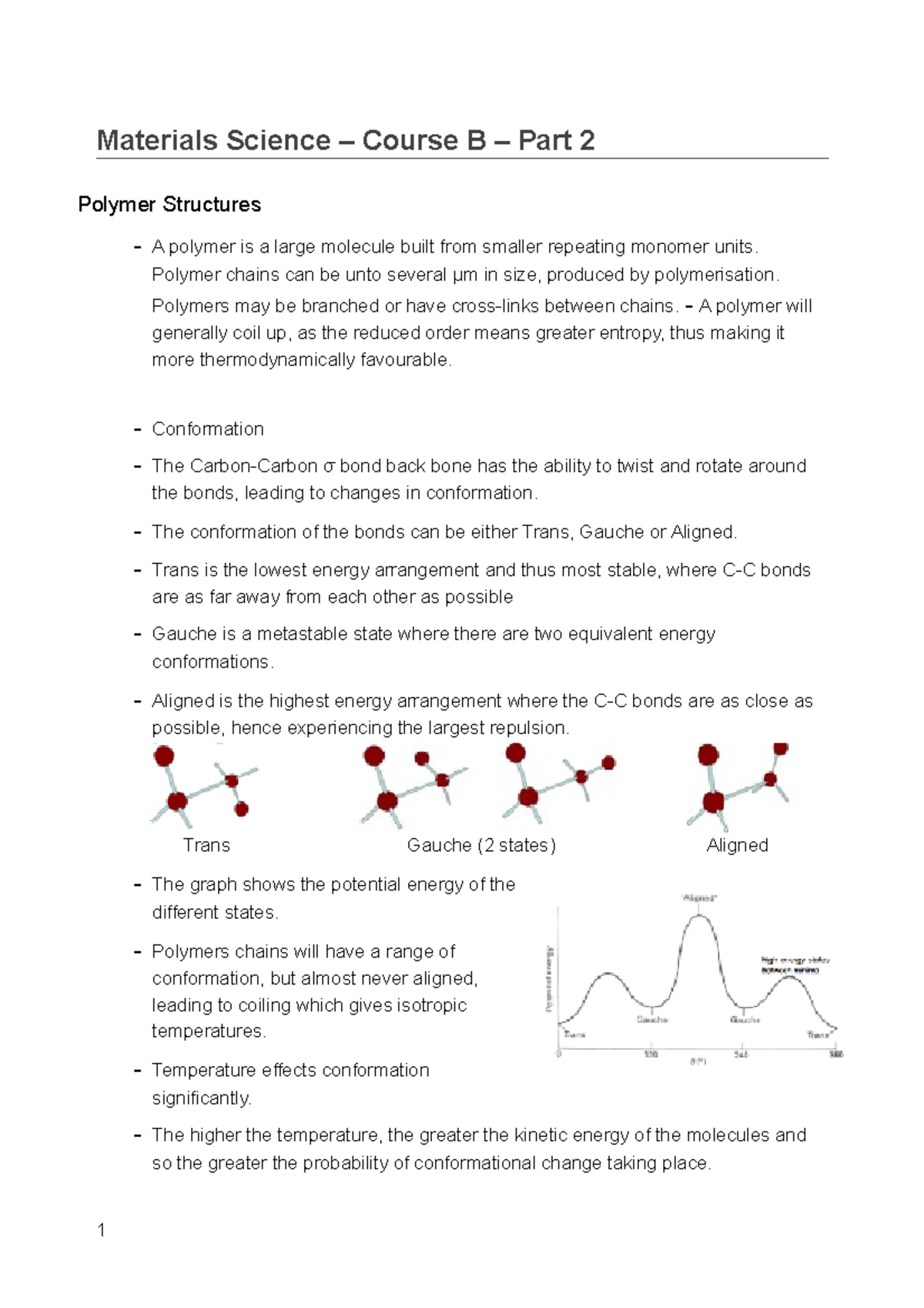 materials science coursework