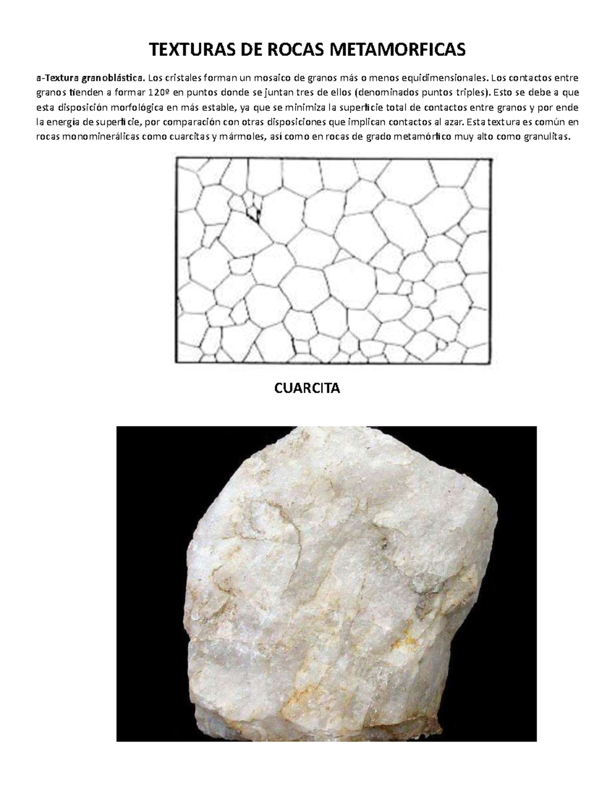 Texturas DE Rocas Metamorficas - TEXTURAS DE ROCAS METAMORFICAS a ...