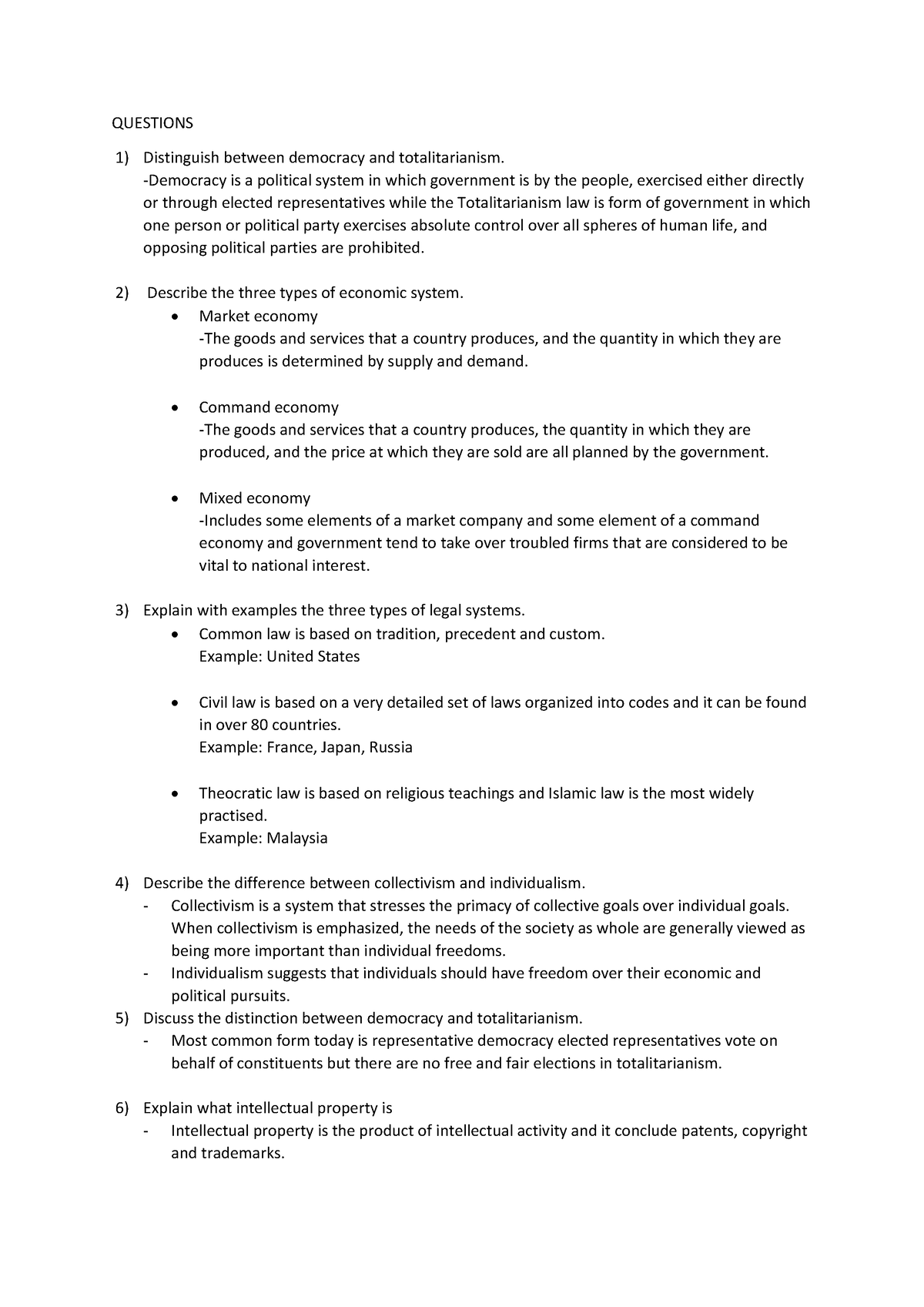 IBM CASE Study - ibm536 - QUESTIONS Distinguish between democracy and ...