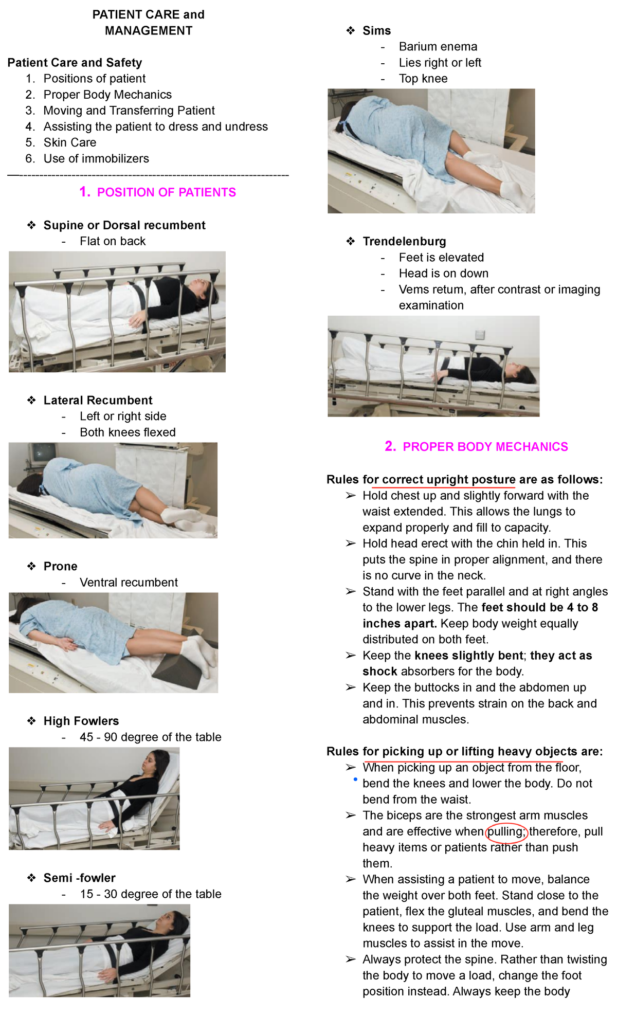 PT CARE Midterm - Summary - PATIENT CARE and MANAGEMENT Patient Care ...