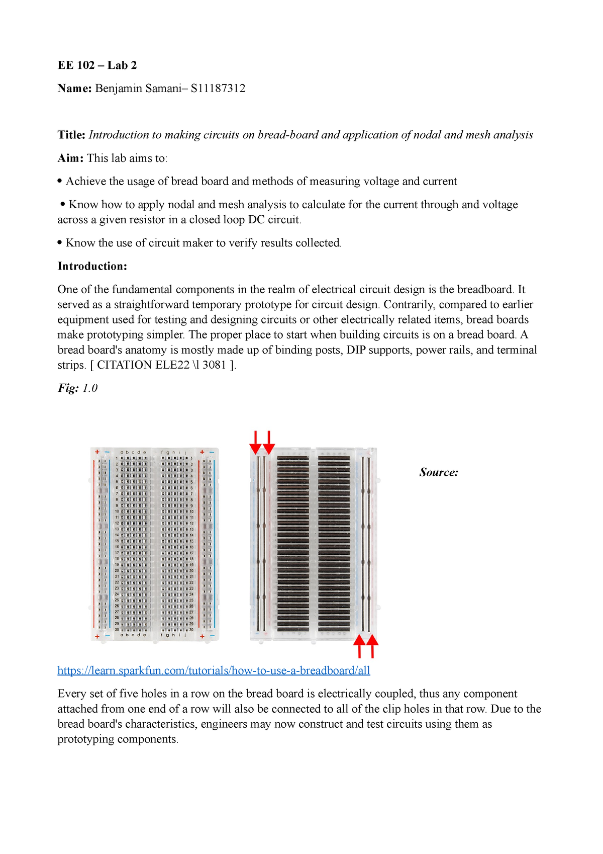 EEE125 Project - Table Fan, EEE125 - Basic Circuit Laboratory - USM