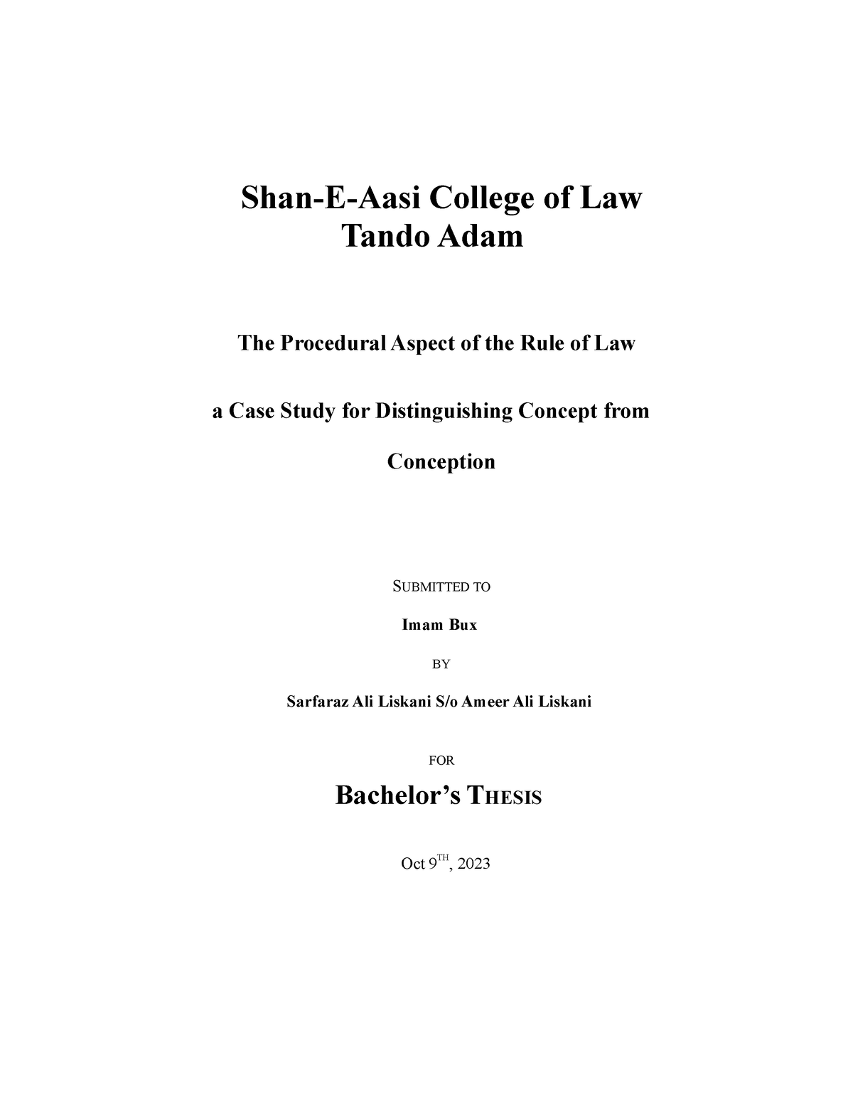 case study of rule of law