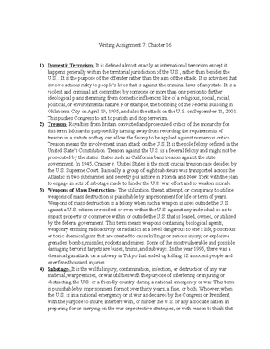 Criminal Law- Writing Assignment For Module 1 - Writing Assignment For ...