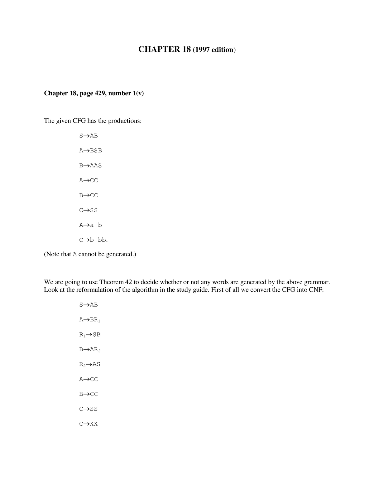 Chapter 18 Solutions - CHAPTER 18 ( 1997 Edition ) Chapter 18, Page 429 ...