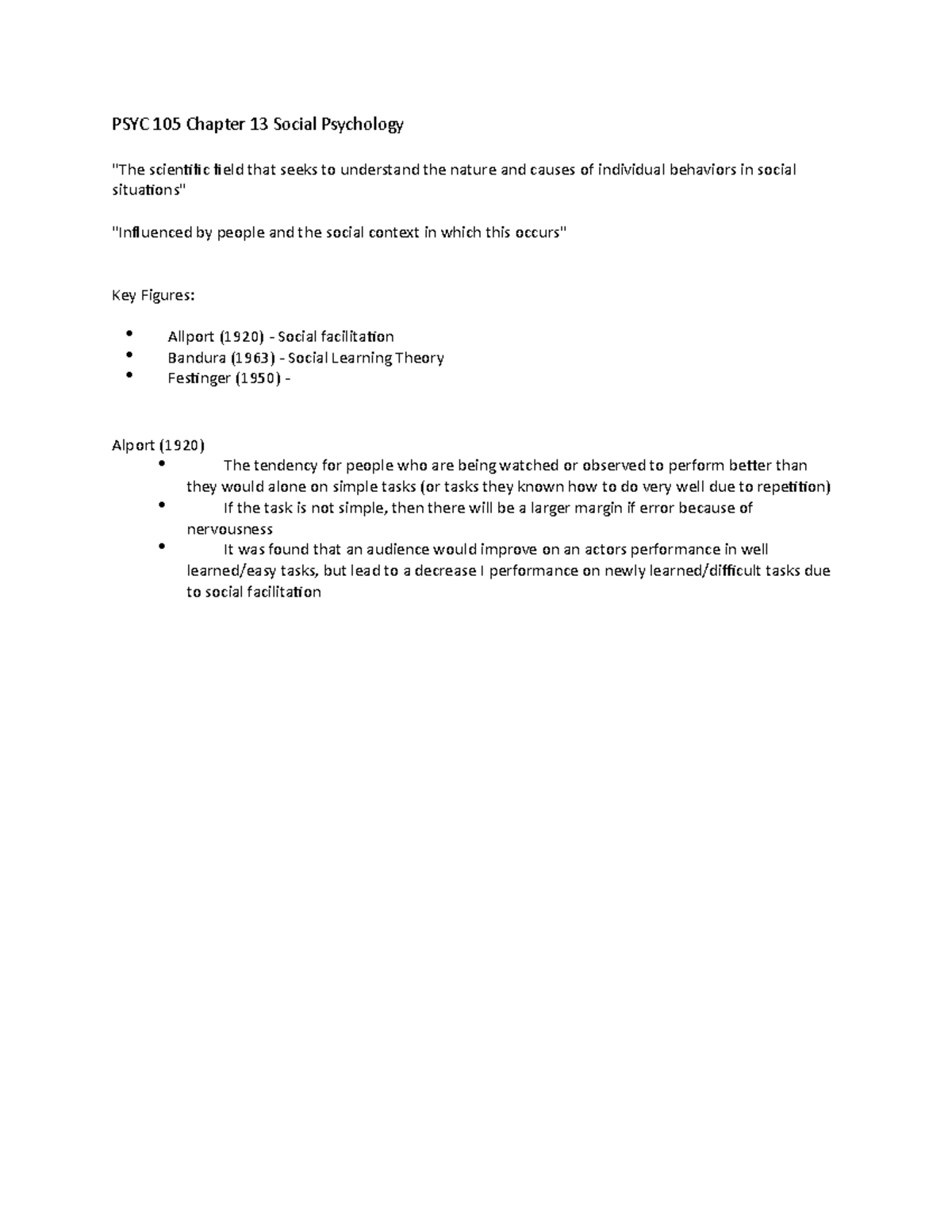 PSYC 105 Chapter 13 Social Psychology - PSYC 105 Chapter 13 Social ...