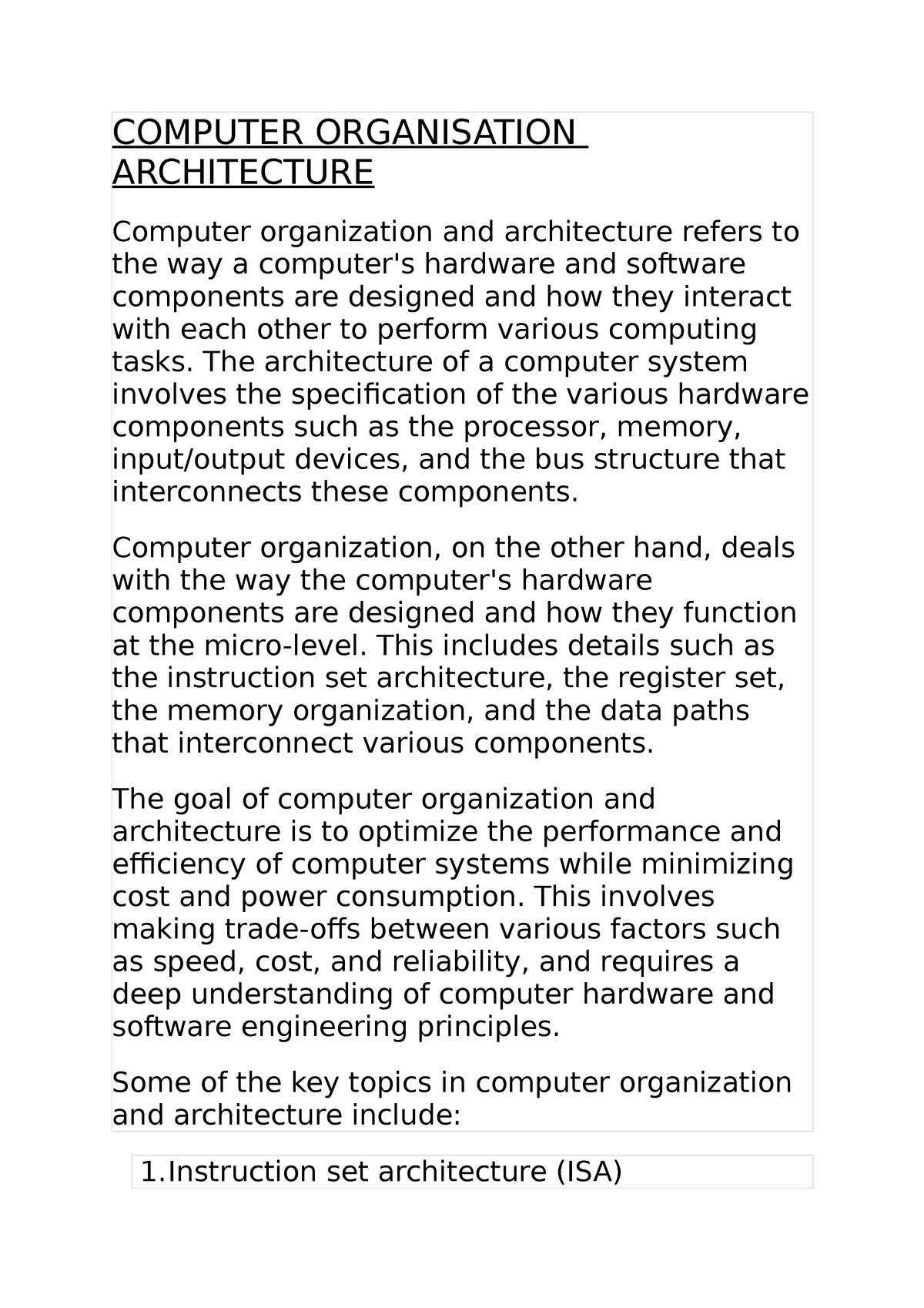 research paper topics for computer architecture