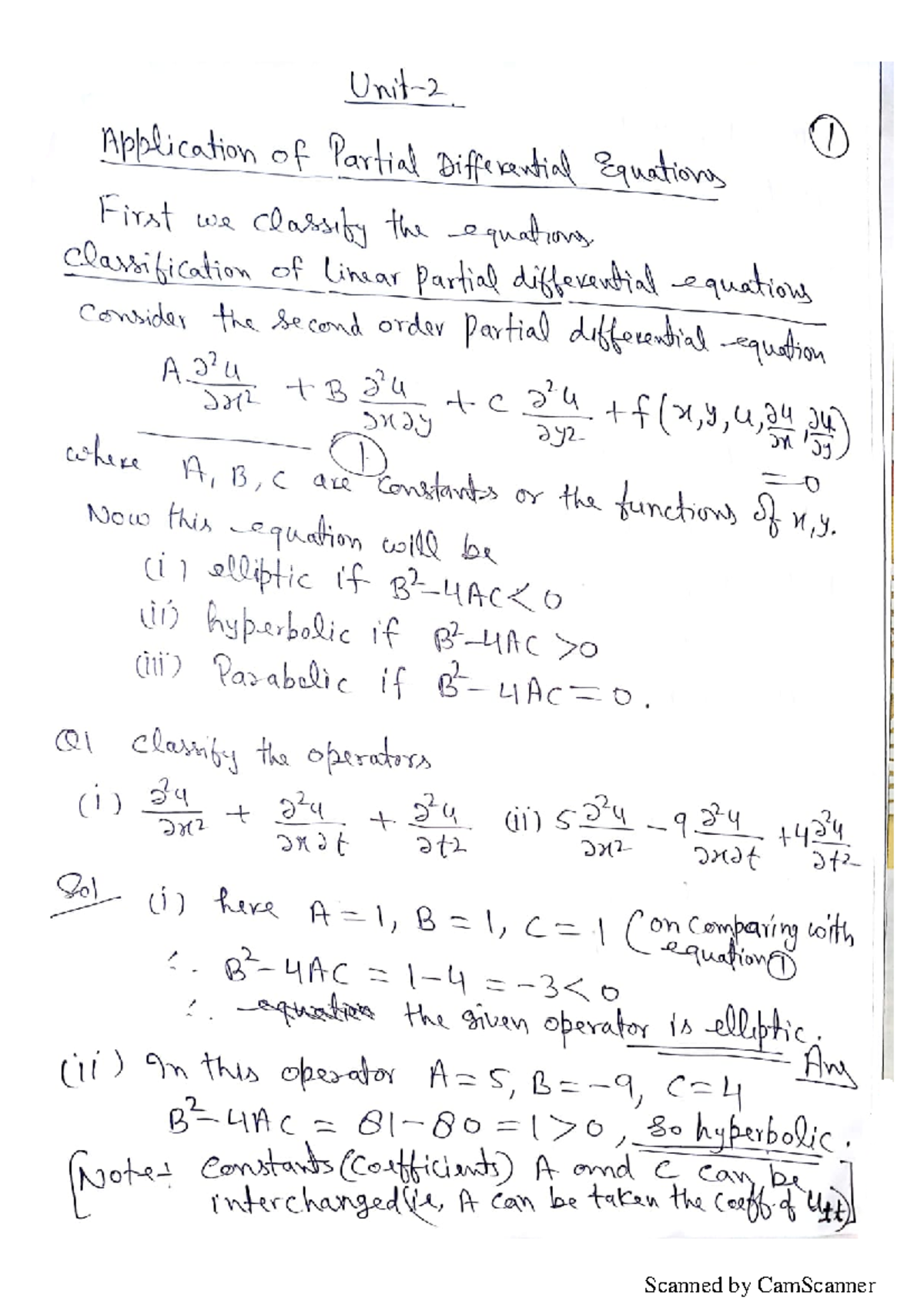 UNIT-2 notes Page 1 to 46 - Application of Partial Differential ...