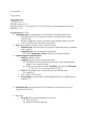 Copy of Lecture Test 1 - Intro to Geoscience study guide - Rock ...