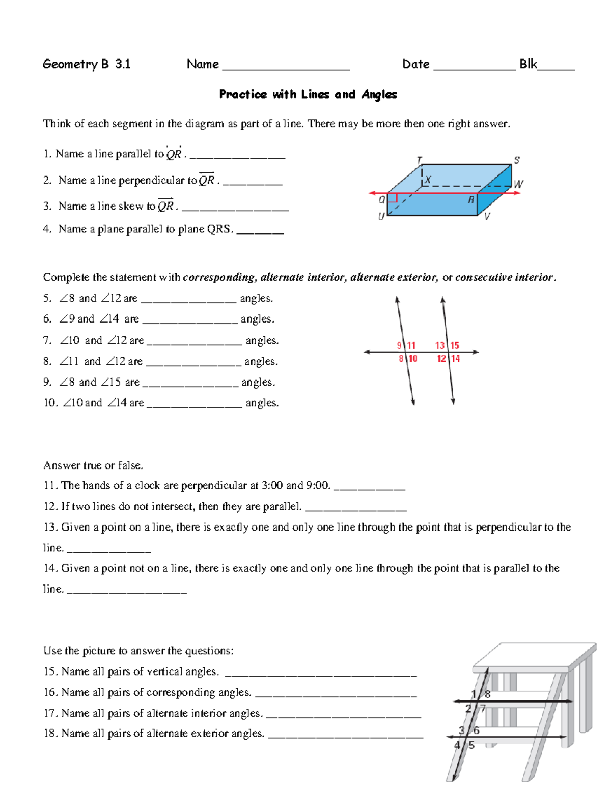 3b - 3 - math - Geometry B 3 Name _________________ Date ...