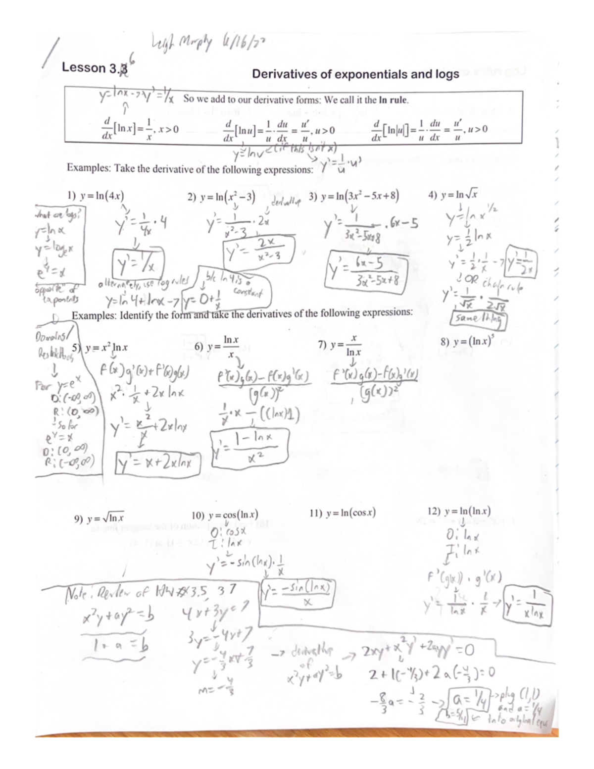 Leigh 11-16-22 - Calc Notes - Studocu