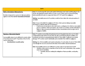 Torts attack outline - Negligence [Plaintiff] likely [has/does not have ...