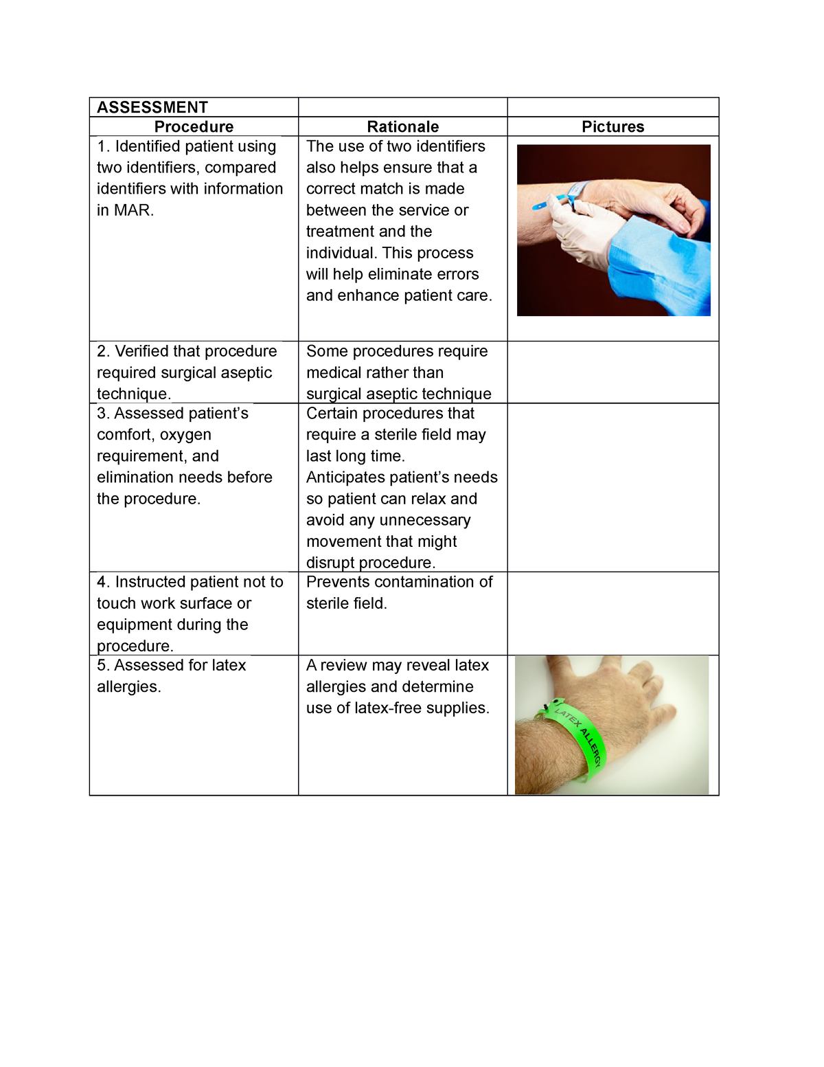 assessment-for-preparation-of-sterile-field-assessment-procedure