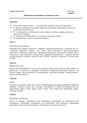 MFCS-Notes 1 - notes - UNIT-I Mathematical Logic Statements and ...