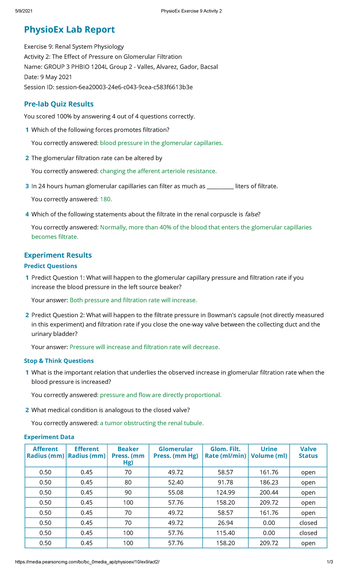 Physio Ex Exercise 9 Activity 2 - Pearsoncmg/bc/bc_0media_ap/physioex ...