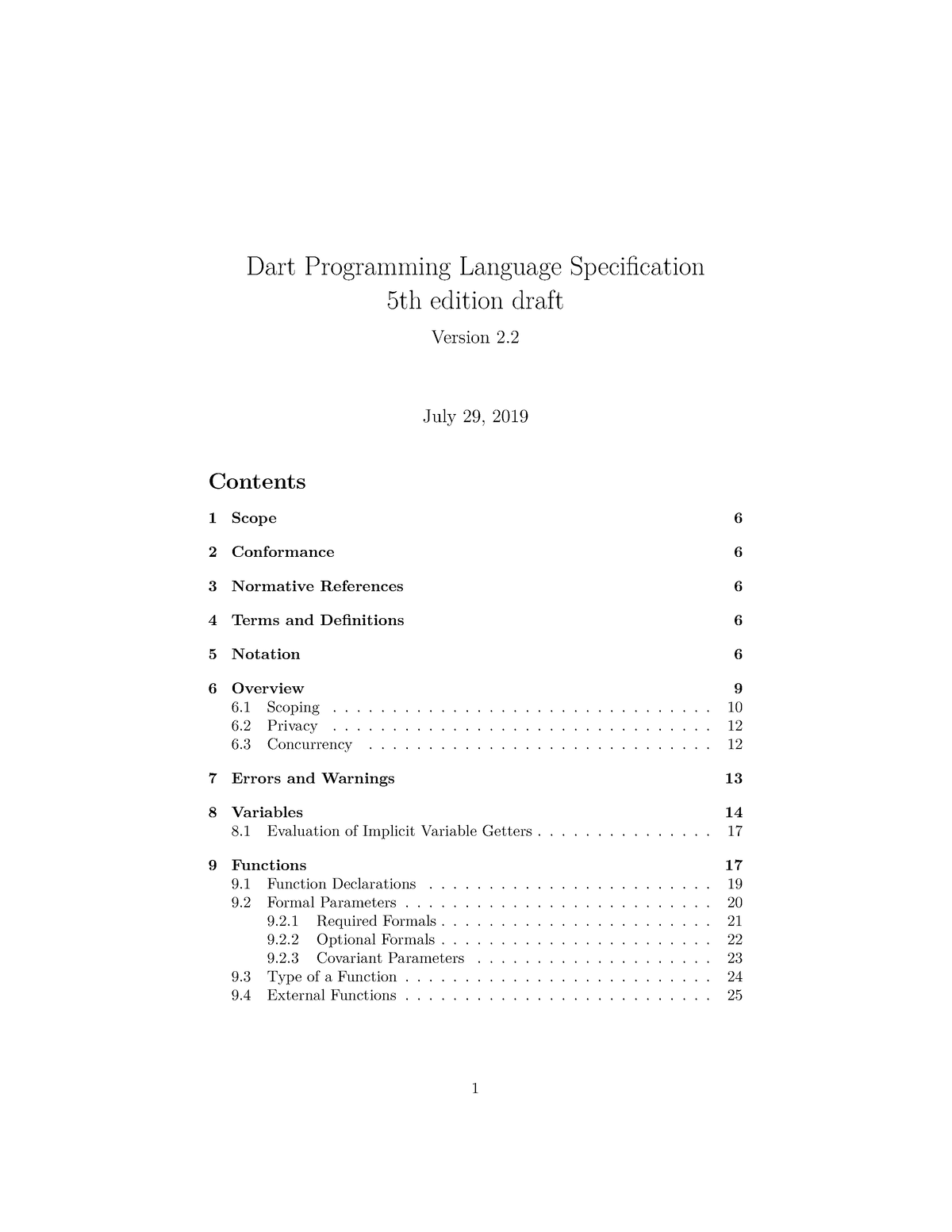 Dart Lang Spec-v2 - Dart Programing Language - 5th Edition Draft ...