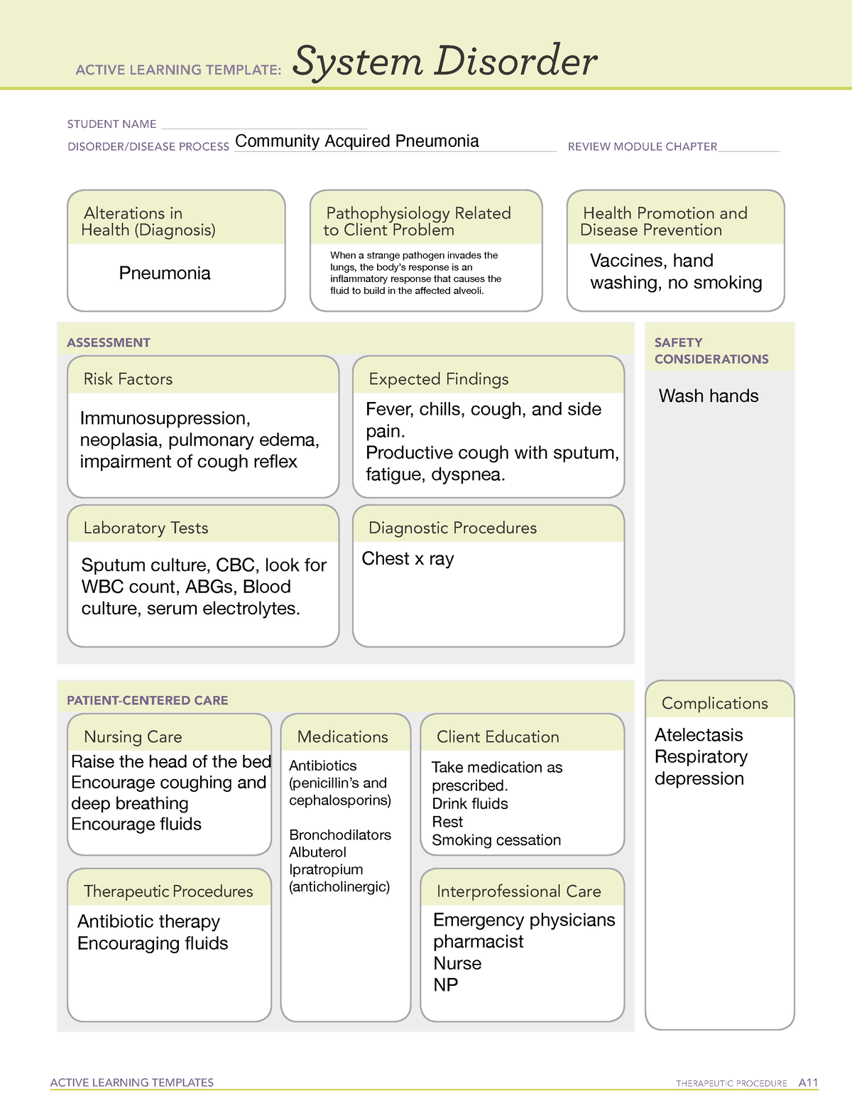 CAP - study material - ACTIVE LEARNING TEMPLATES THERAPEUTIC PROCEDURE ...